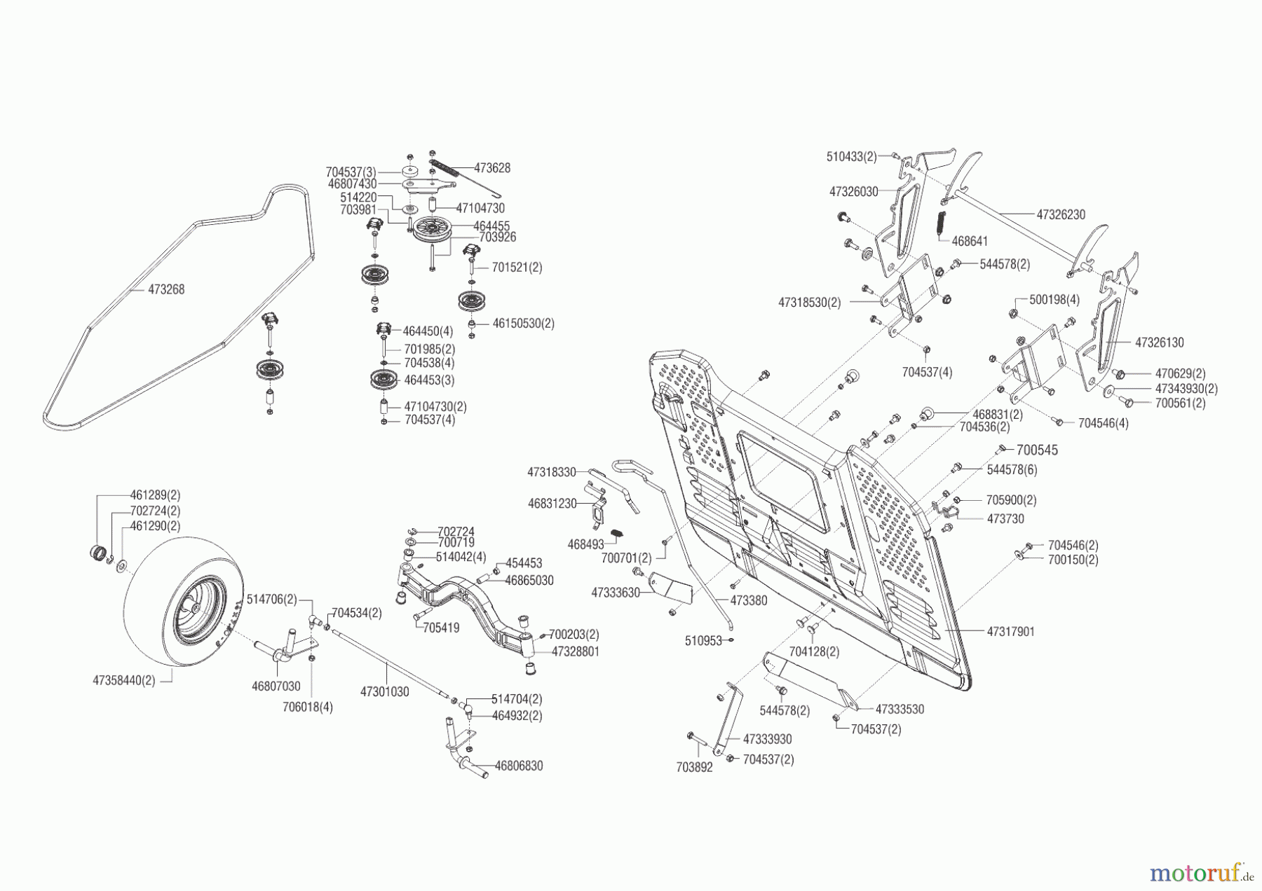 Powerline Gartentechnik Rasentraktor T23-125.4 HD V2 02/2014 - 09/2014 Seite 3