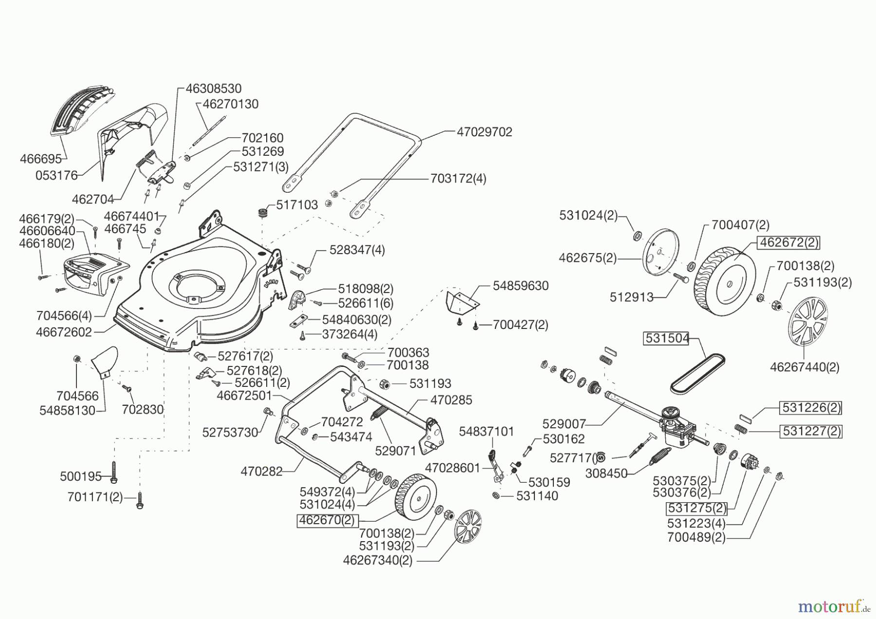  AL-KO Gartentechnik Benzinrasenmäher Selection HL 47.3 HR  ab 04/2014 Seite 2