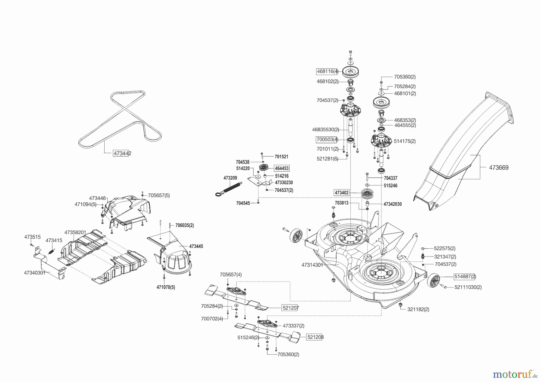 Brill Gartentechnik Rasentraktor 105-20 HE CROSSOVER 09/2014 - 09/2016 Seite 6