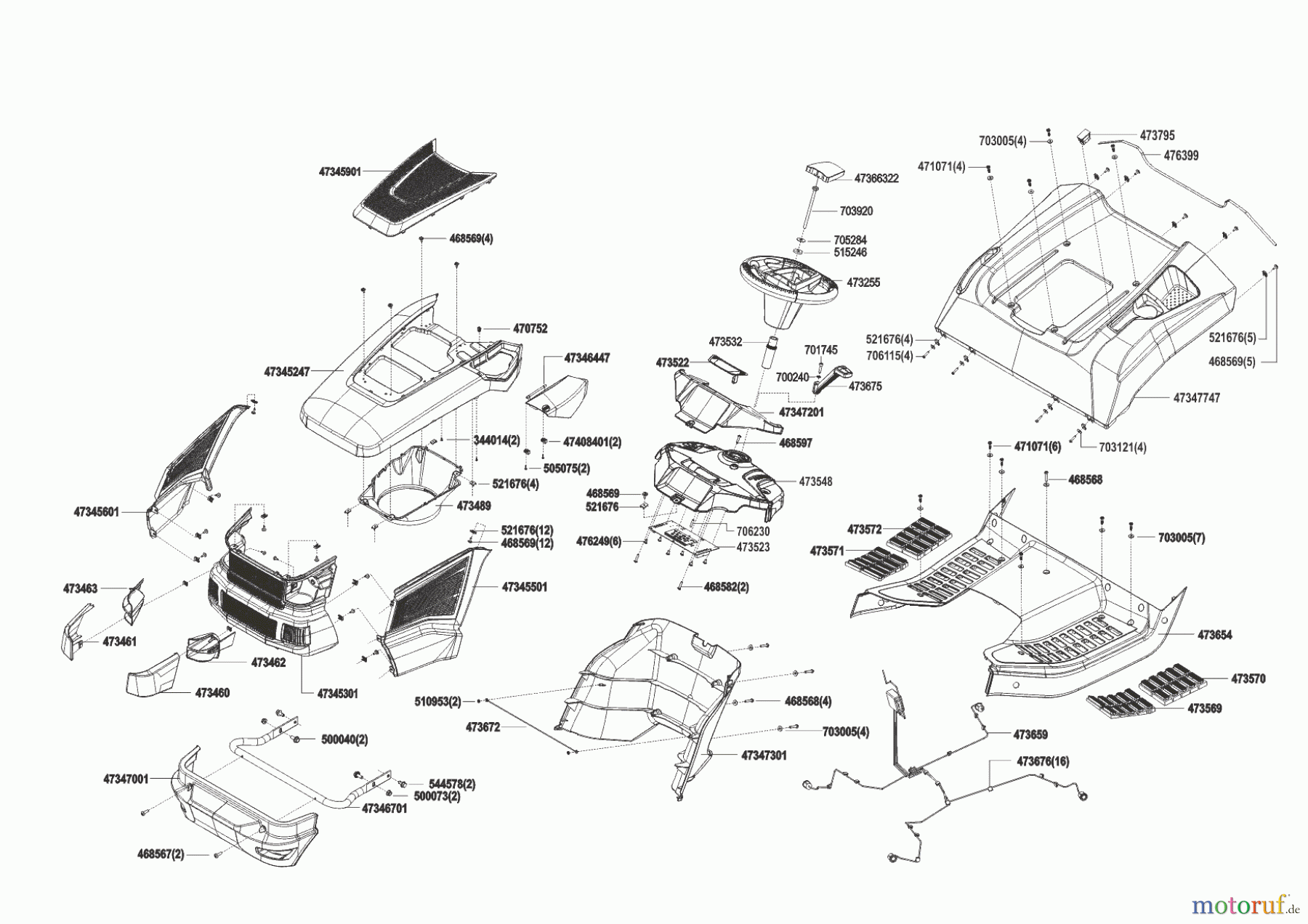 Brill Gartentechnik Rasentraktor 125-23 H CROSSOVER ab 09/2014 Seite 1