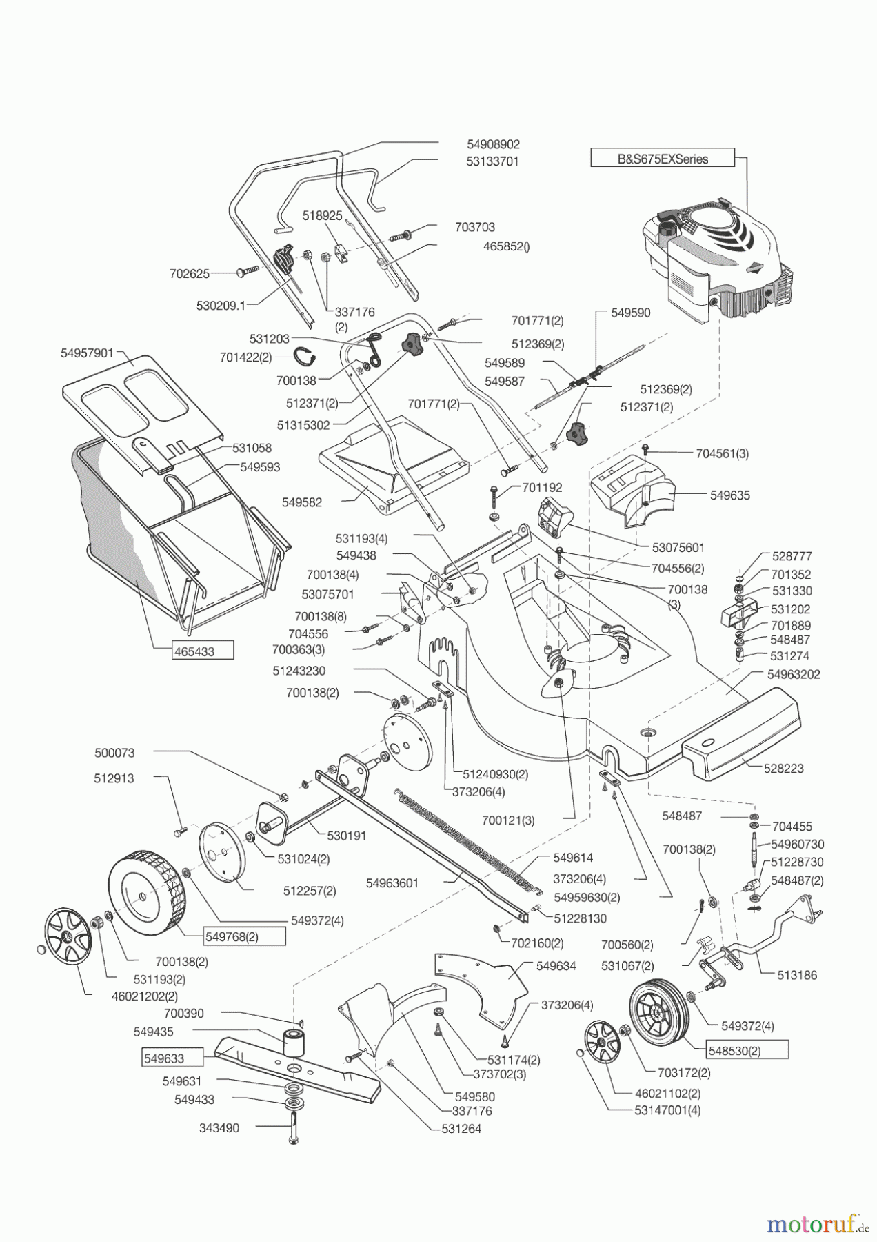 Powerline Gartentechnik Benzinrasenmäher 530 B - 6 HP ab 12/2014 Seite 1