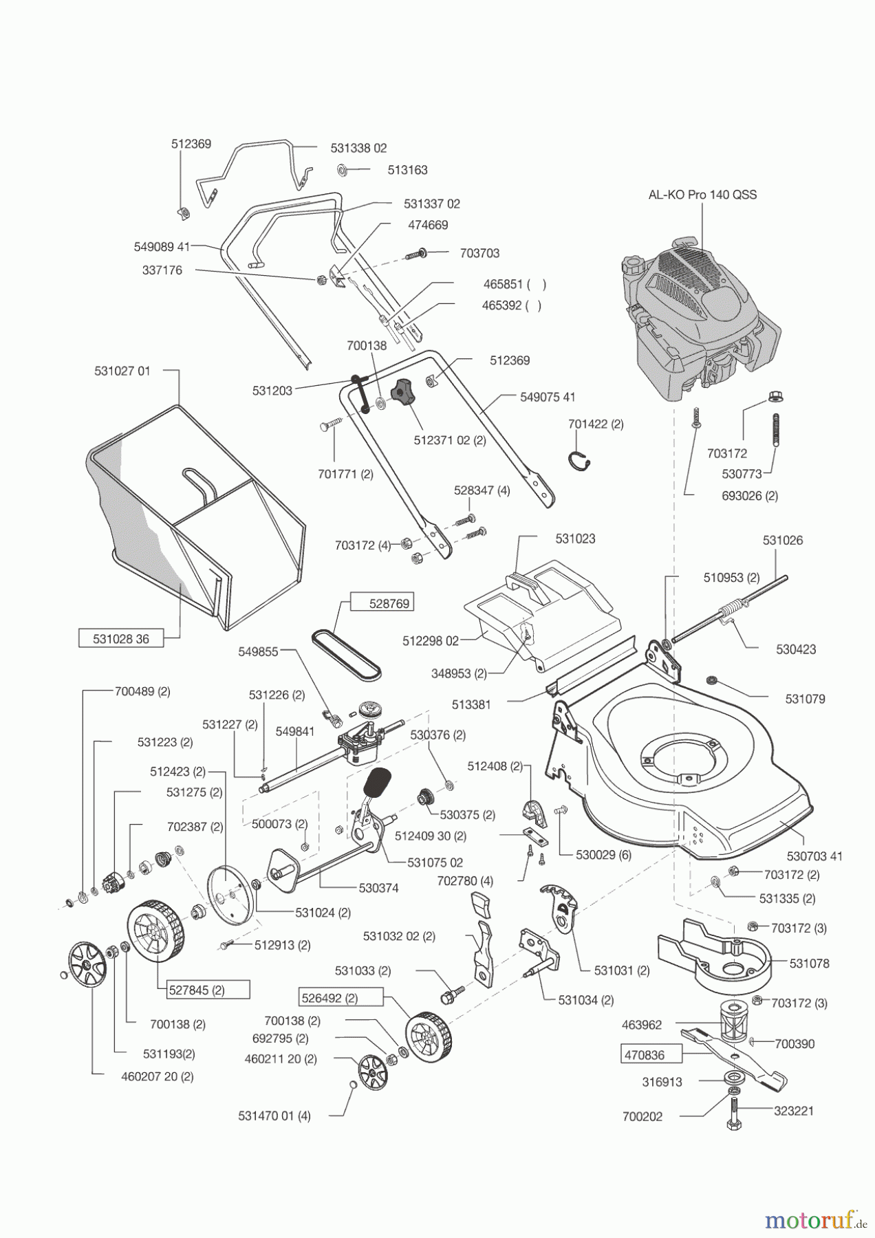 AL-KO Gartentechnik Benzinrasenmäher 46 BR ab 12/2014 Seite 1