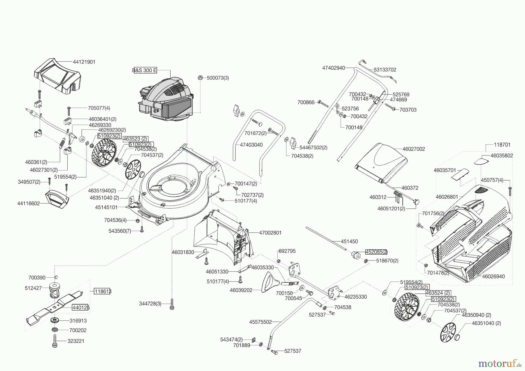 AL-KO Gartentechnik Benzinrasenmäher 4.65 P-B Classic 02/2015 - 03/2018 Seite 1