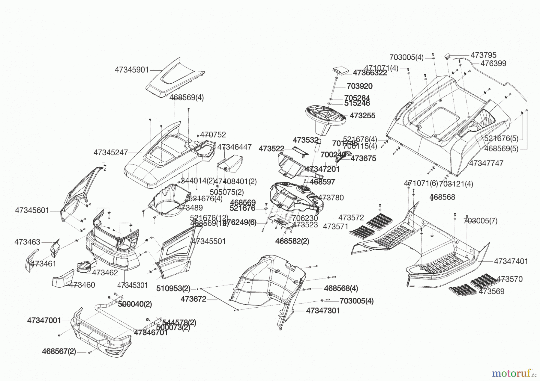 Brill Gartentechnik Rasentraktor Crossover T 125/23 H  03/2015 - 05/2015 Seite 1
