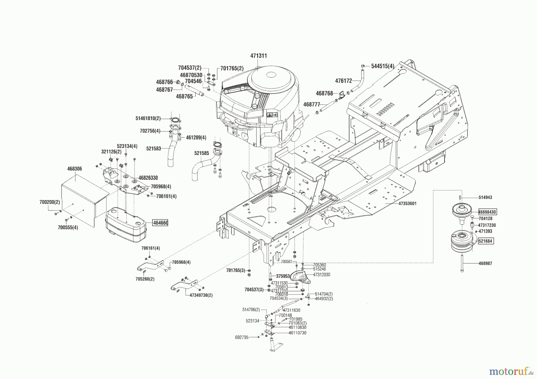 Brill Gartentechnik Rasentraktor 95-16 H CROSSOVER 05/2015 - 03/2016 Seite 2