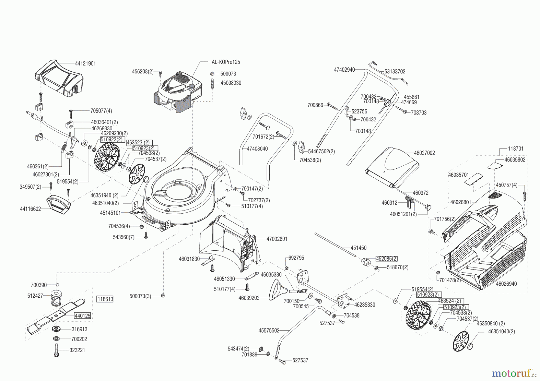  AL-KO Gartentechnik Benzinrasenmäher 4.66 P-A Classic  09/2015 - 03/2016 Seite 1