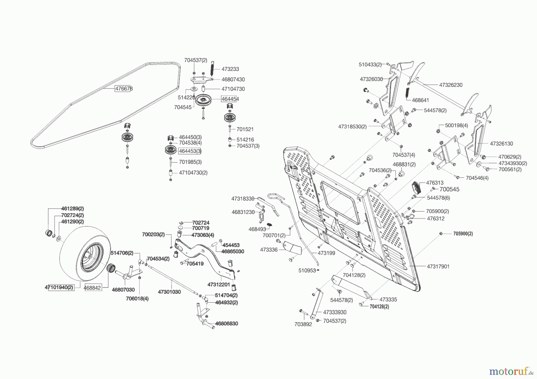 Brill Gartentechnik Rasentraktor Crossover T 95/13 H 12/2015 - 03/2016 Seite 3