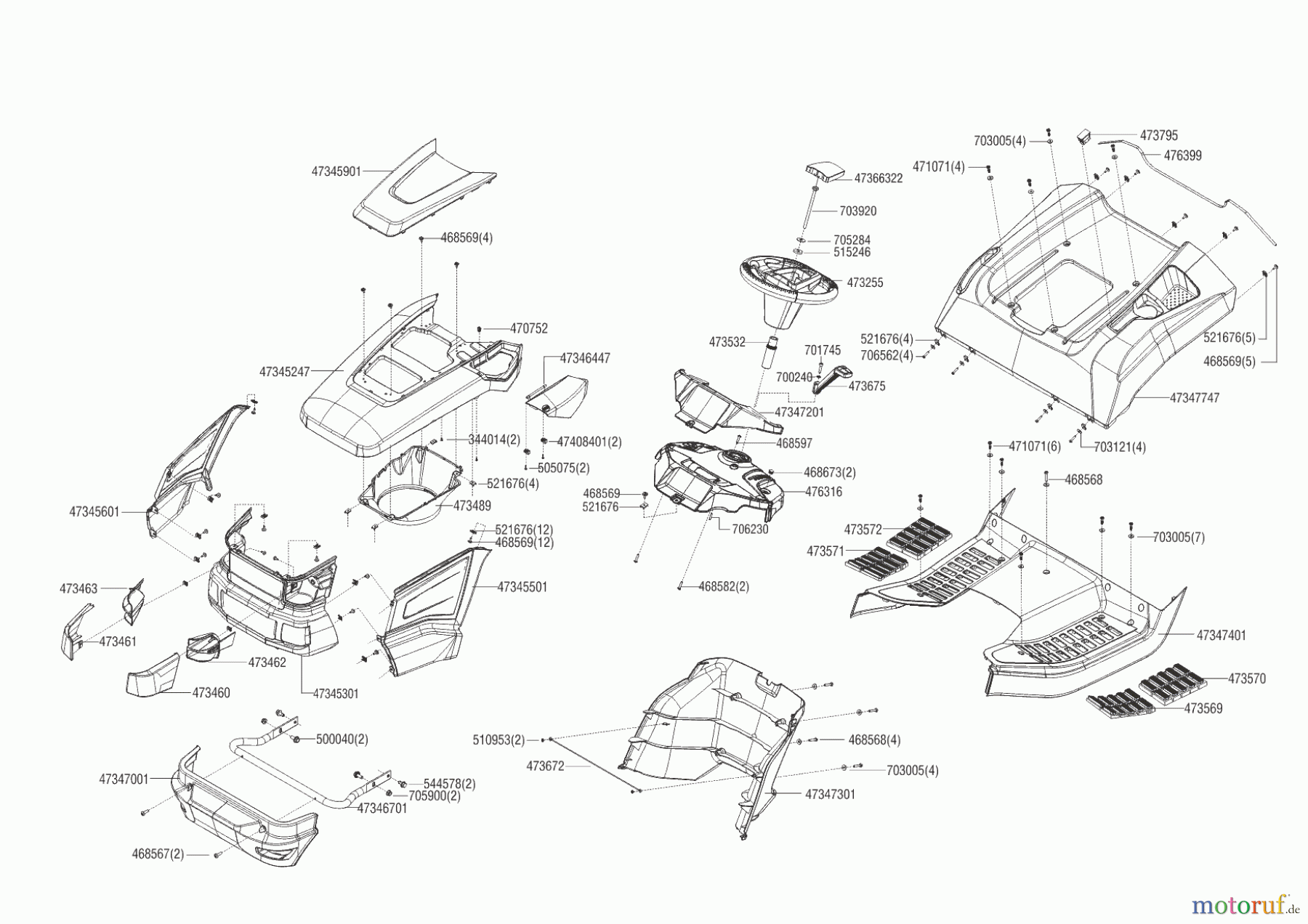  Brill Gartentechnik Rasentraktor Crossover T 95/13 H   ab 03/2016 Seite 1