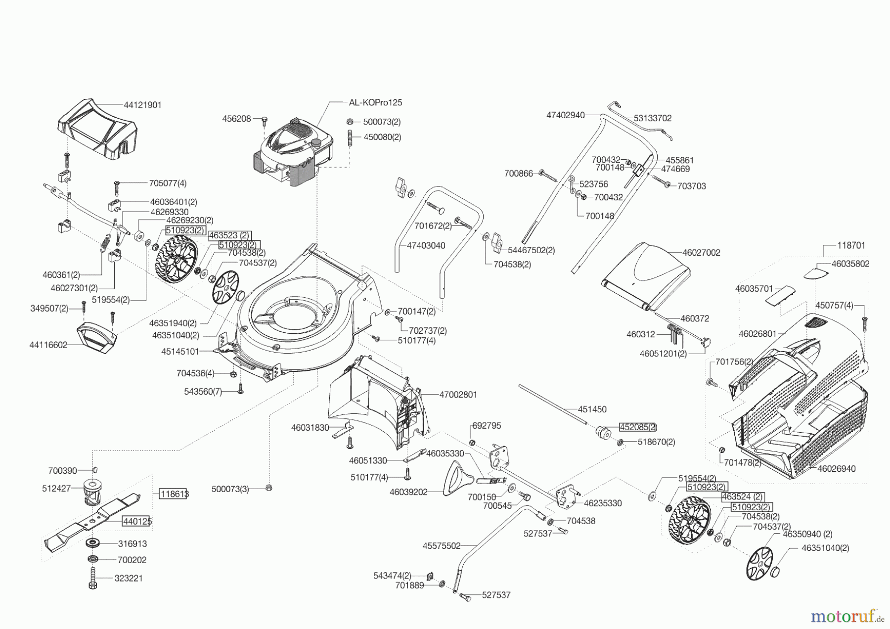 AL-KO Gartentechnik Benzinrasenmäher 4.66 P-A Classic ab 03/2016 Seite 1