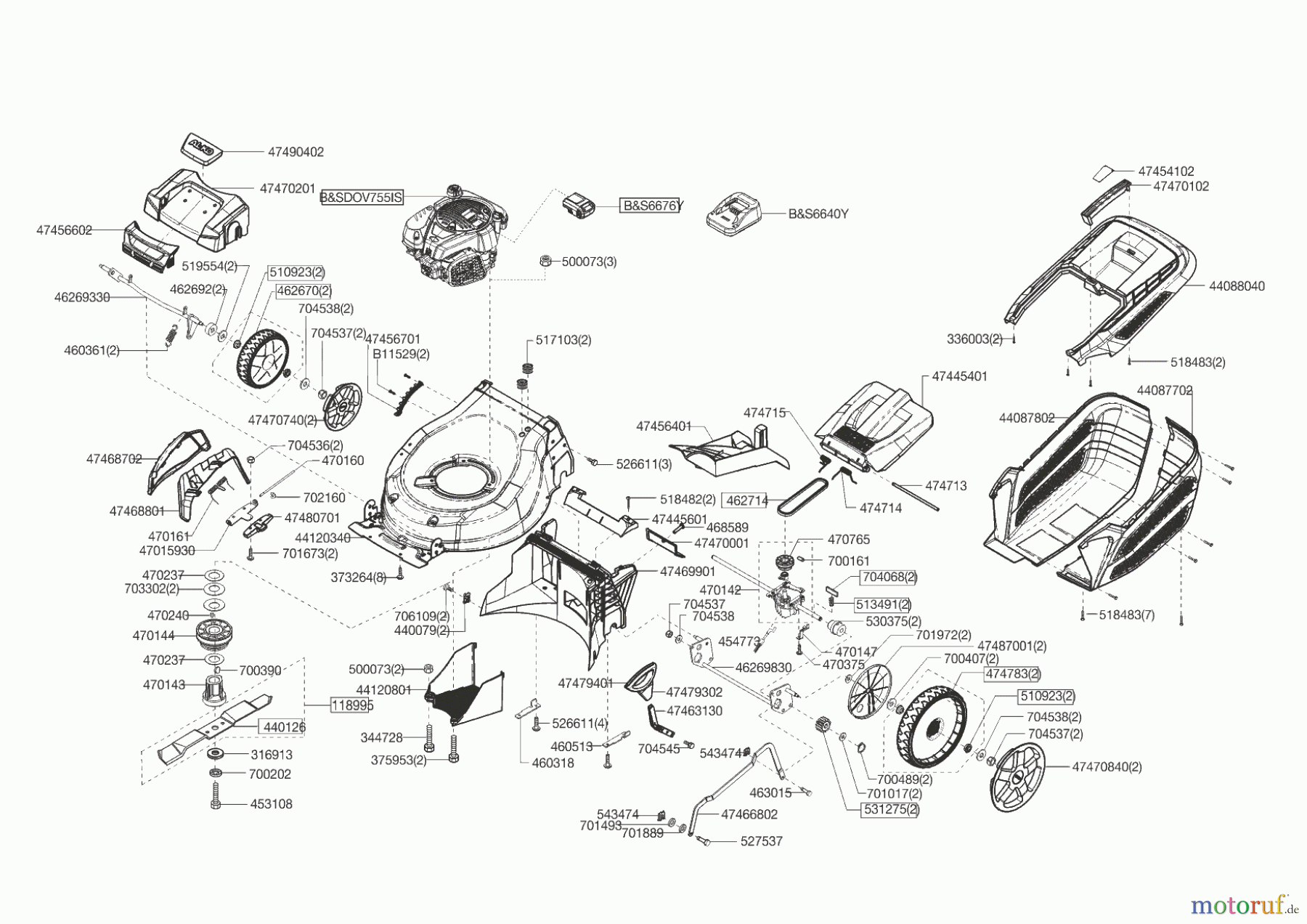  AL-KO Gartentechnik Benzinrasenmäher HB 510 BAV-I  ab 07/2016 Seite 1