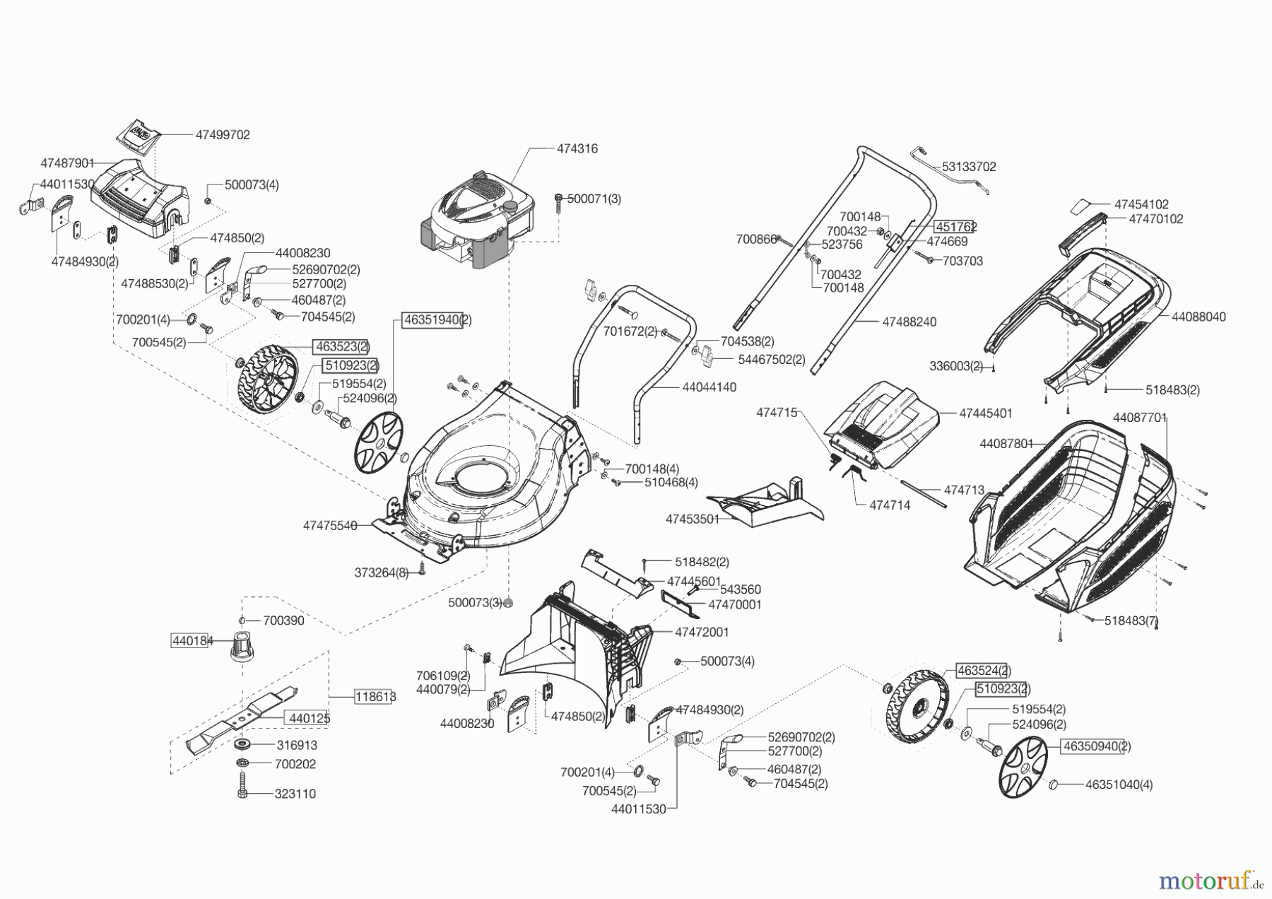 AL-KO Gartentechnik Benzinrasenmäher Highline 46.3 P-A edition ab 08/2016 Seite 1