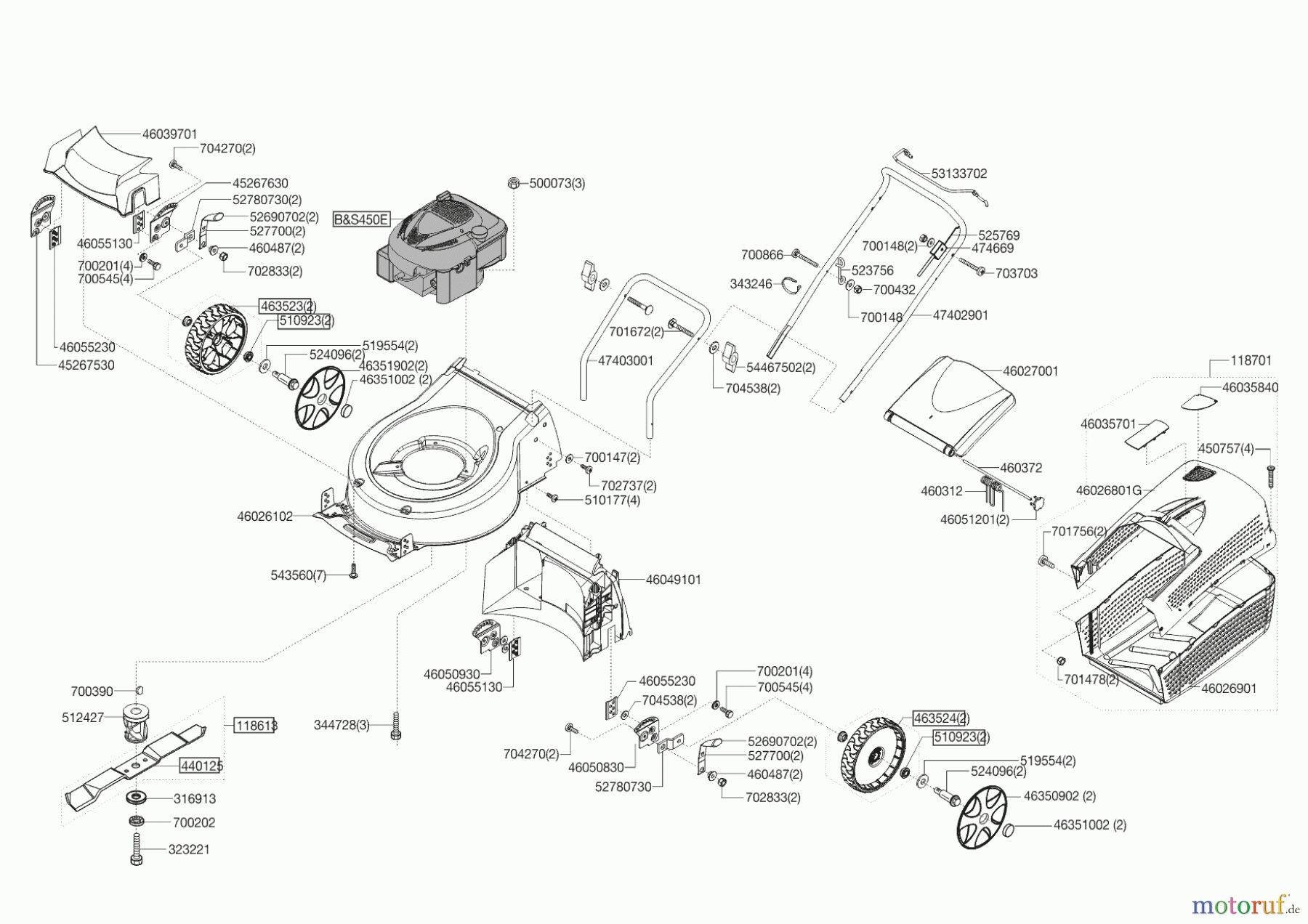 GardensBest Gartentechnik Benzinrasenmäher GB 46 ab 08/2016 Seite 1