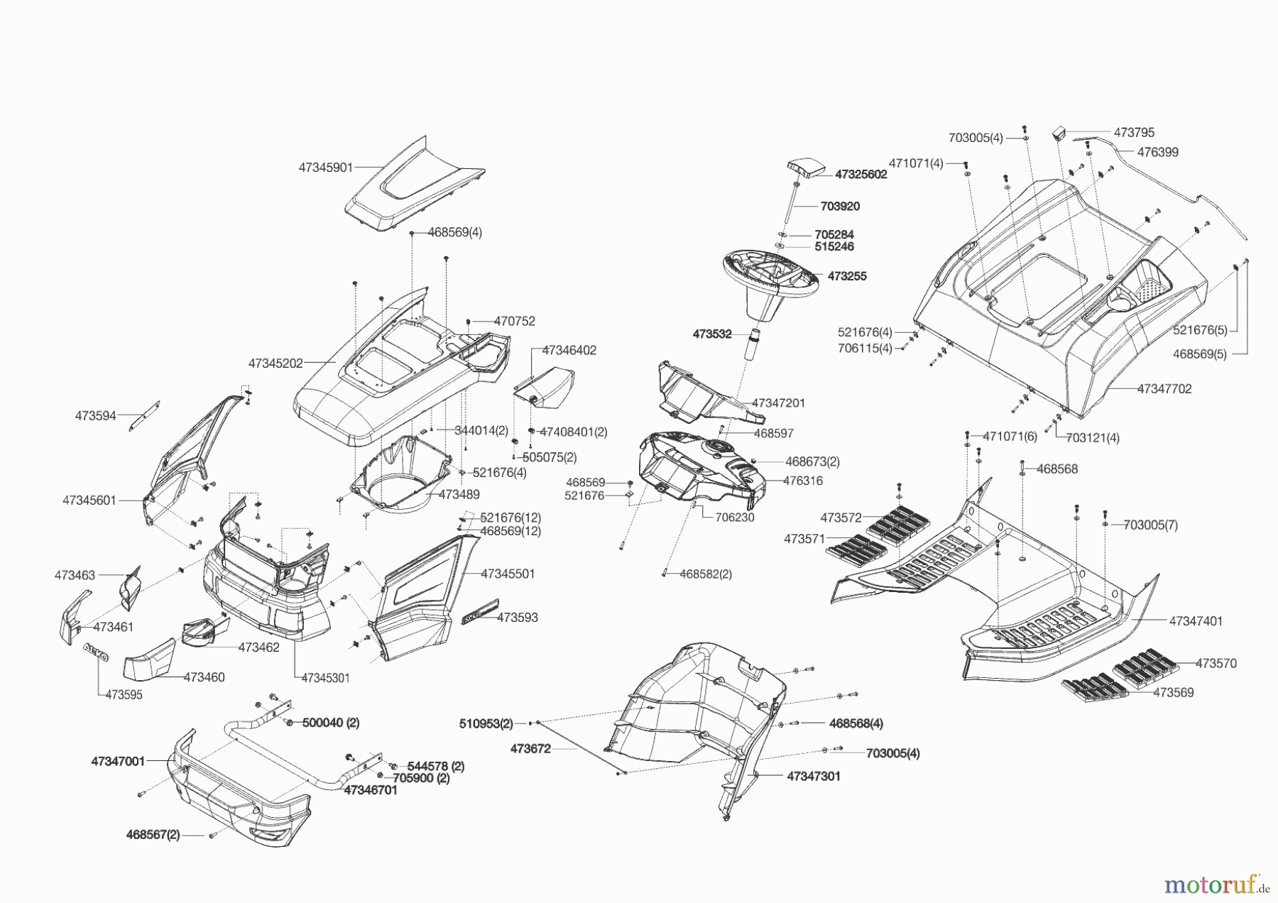 Powerline Gartentechnik Rasentraktor T 18-95.4 HD 09/2016 - 02/2019 Seite 1