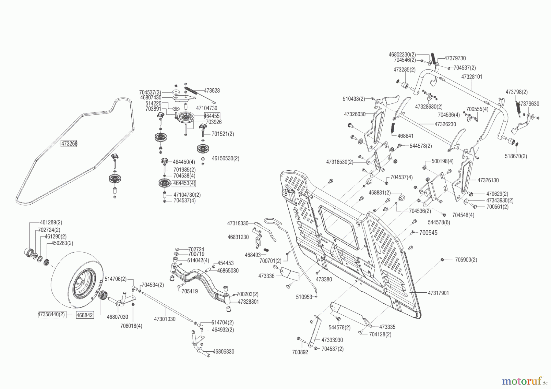 Brill Gartentechnik Rasentraktor 105-20 HE CROSSOVER ab 09/2016 Seite 3