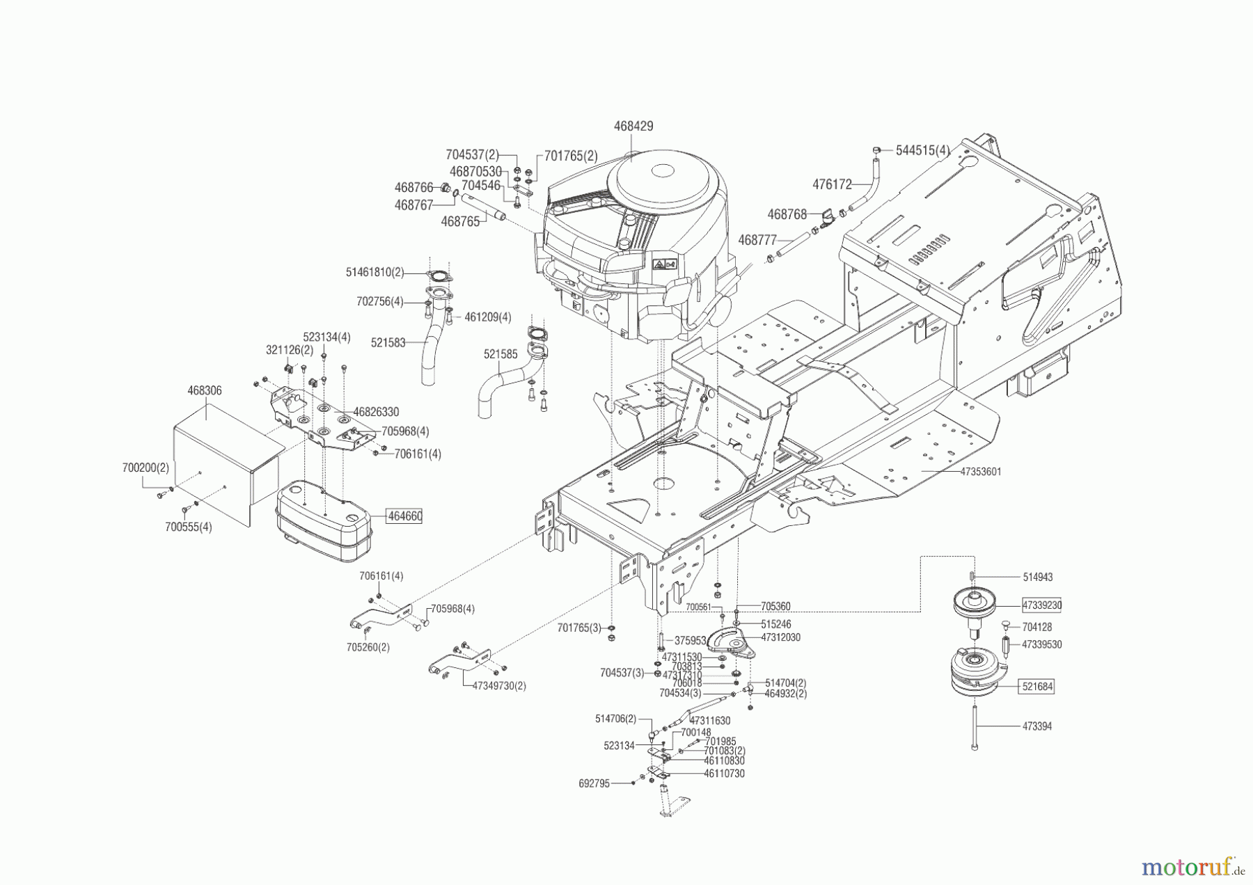 Brill Gartentechnik Rasentraktor Crossover T 125/23 H 09/2016 - 02/2019 Seite 2
