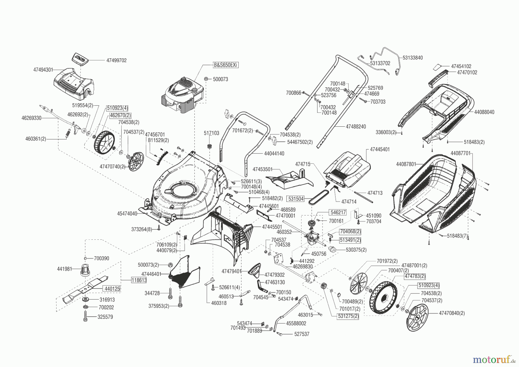 AL-KO Gartentechnik Benzinrasenmäher 46.6 SP-B PLUS HIGHLINE 09/2016 - 02/2019 Seite 1