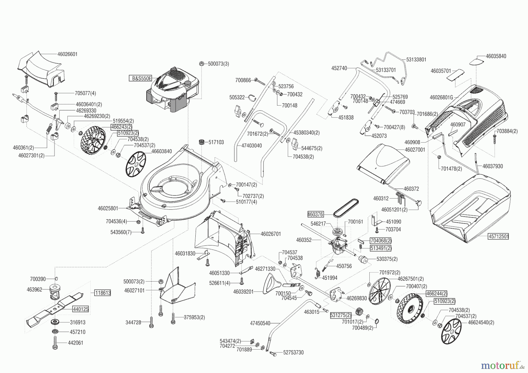  GARDENFEELINGS Gartentechnik Benzinrasenmäher GF 46  (FR)  01/2017 - 11/2017 Seite 1
