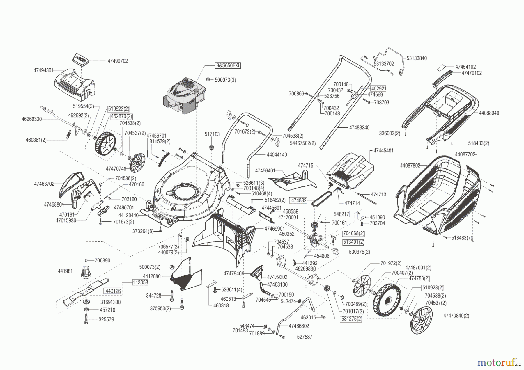  AL-KO Gartentechnik Benzinrasenmäher 51.7 SP HIGHLINE  02/2017 - 12/2017 Seite 1