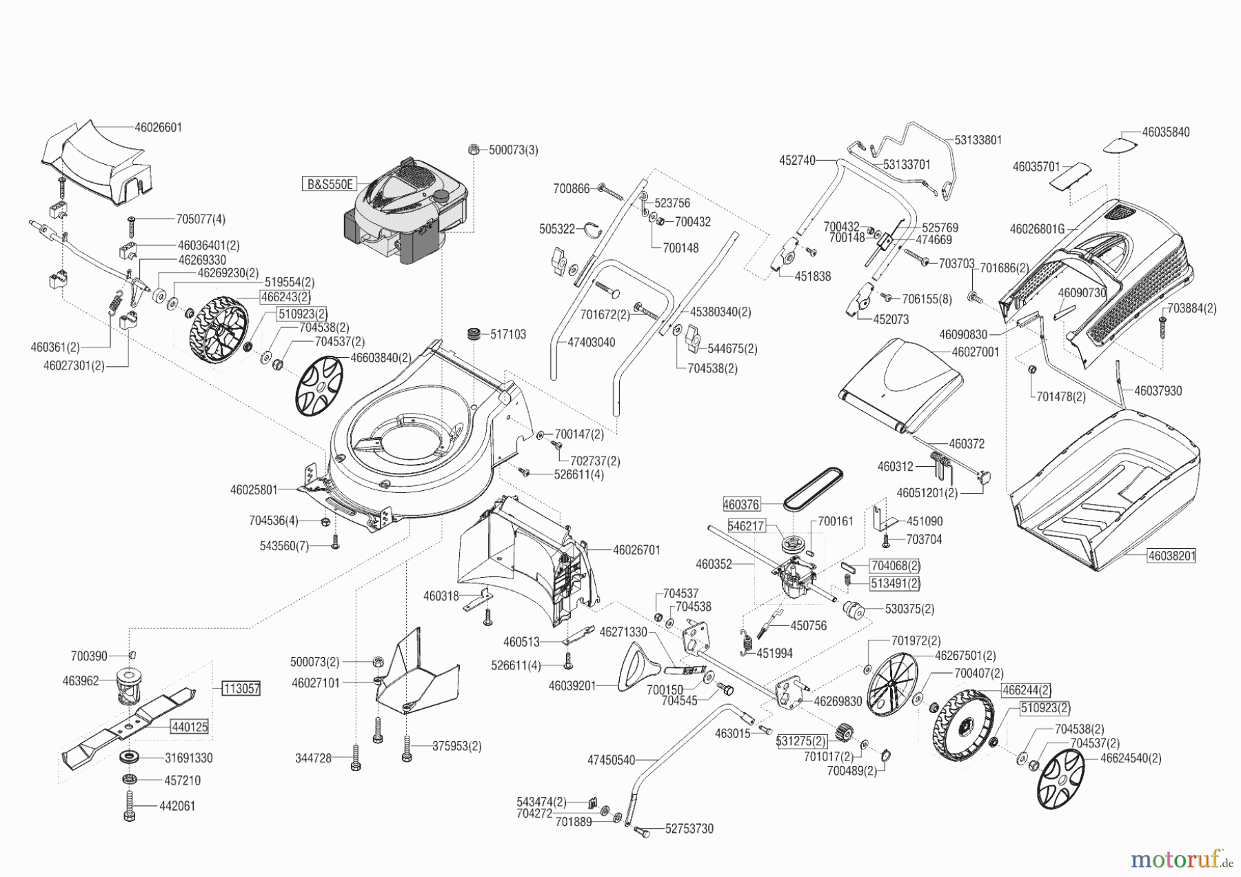 GARDENFEELINGS Gartentechnik Benzinrasenmäher GF 46 ab 11/2017 Seite 1