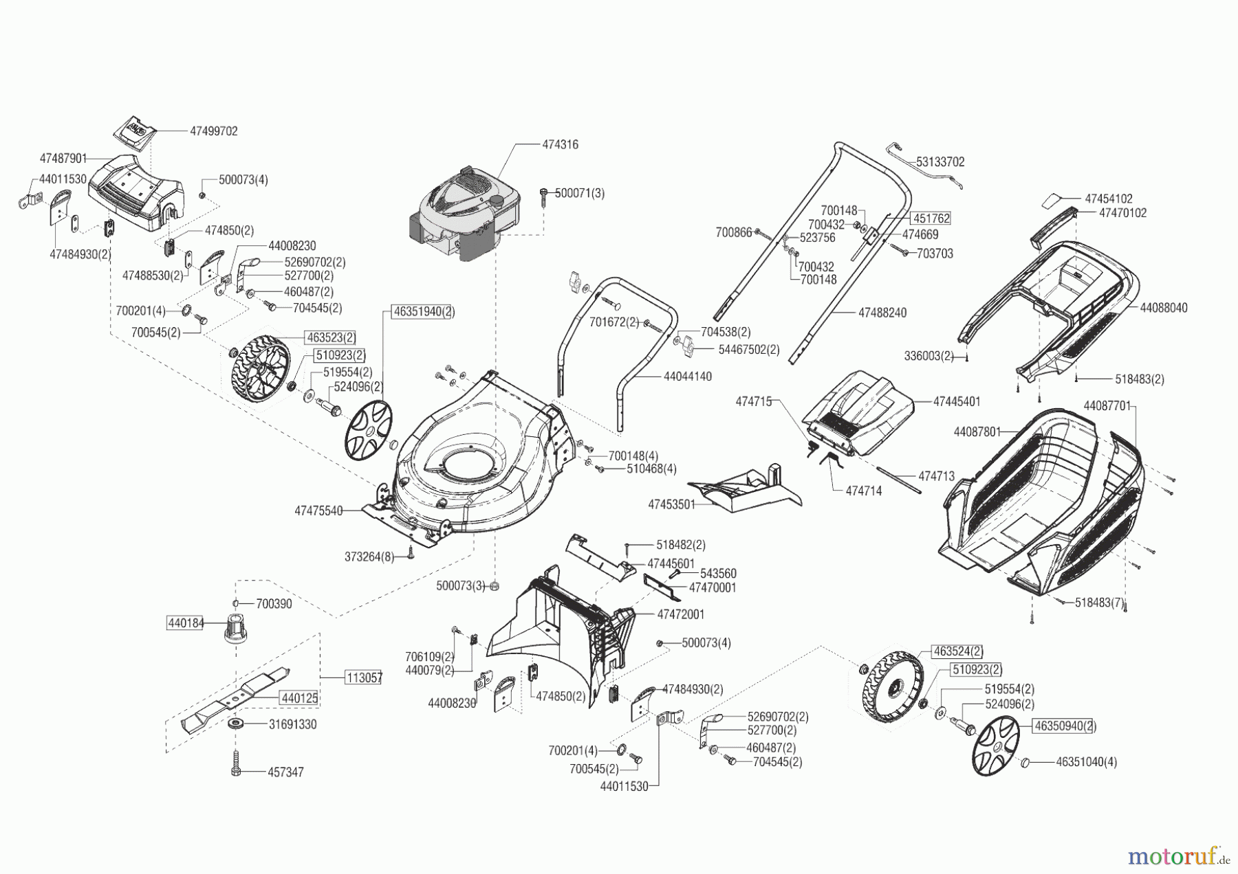 AL-KO Gartentechnik Benzinrasenmäher Highline 46.3 P-A edition 03/2018 - 03/2019 Seite 1