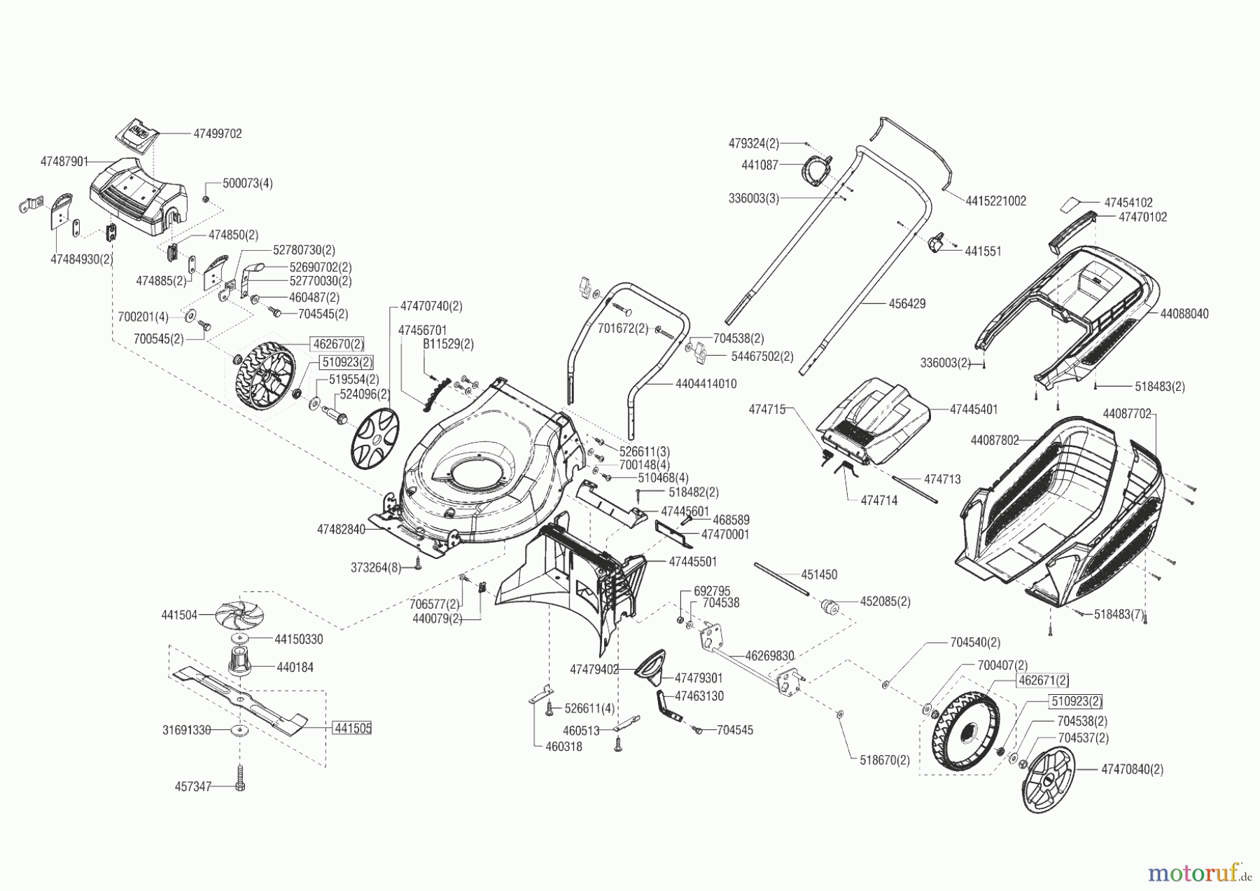  AL-KO Gartentechnik Akkurasenmäher 46.5 LI MOWEO  03/2018 - 03/2019 Seite 1