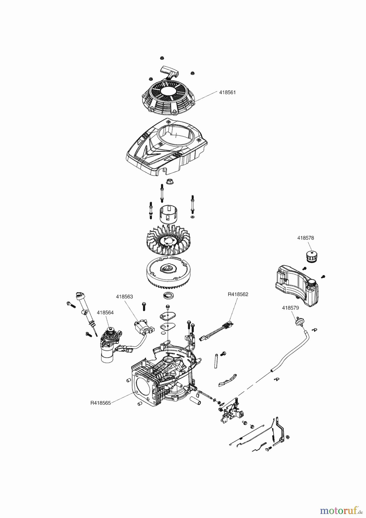 AL-KO Gartentechnik Benzinmotoren B-MOTOR PRO 225 LC1P75F R9005 E 10/2018 Seite 1