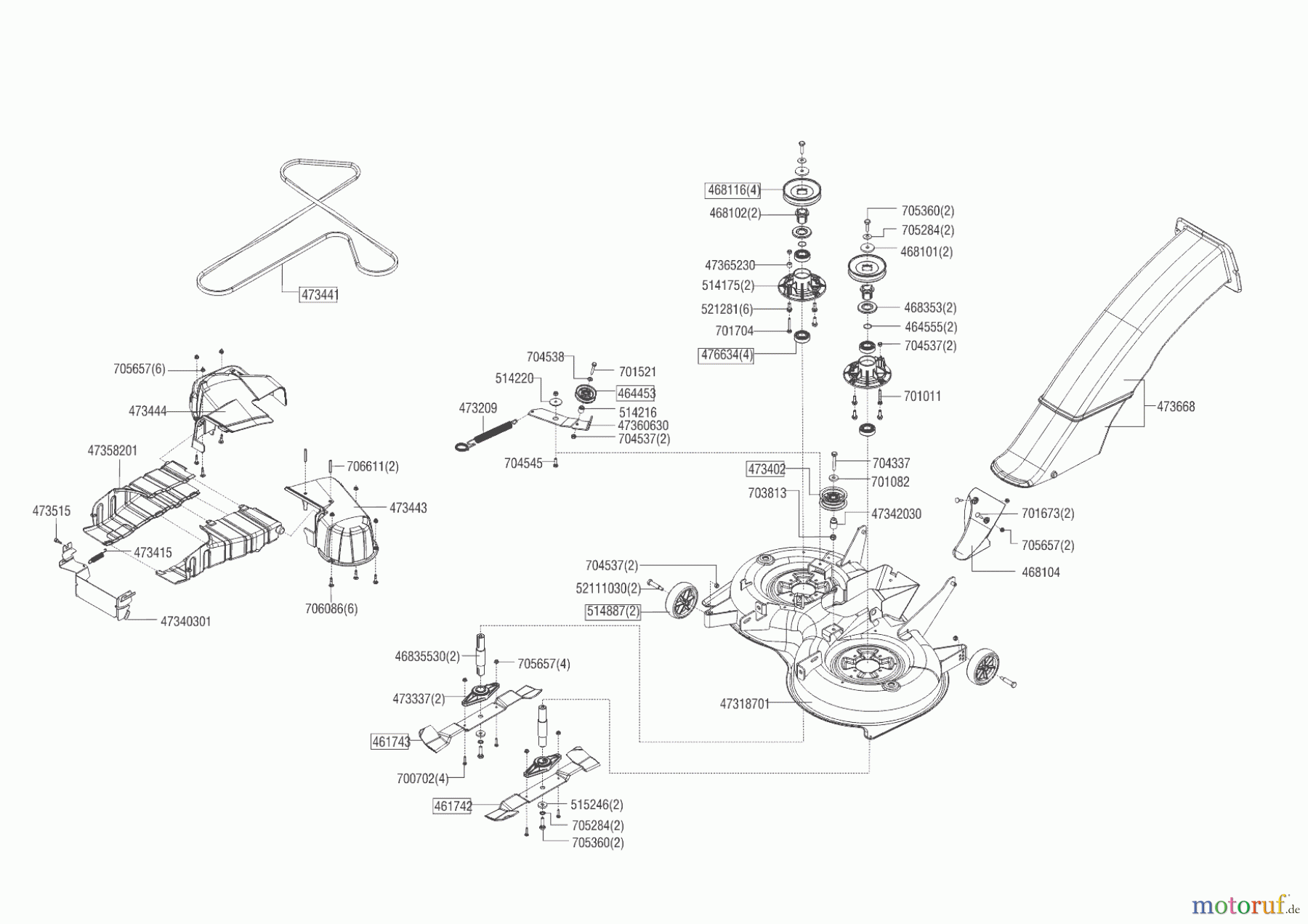  Brill Gartentechnik Rasentraktor Crossover T 95/13 H   ab 02/2019 Seite 6