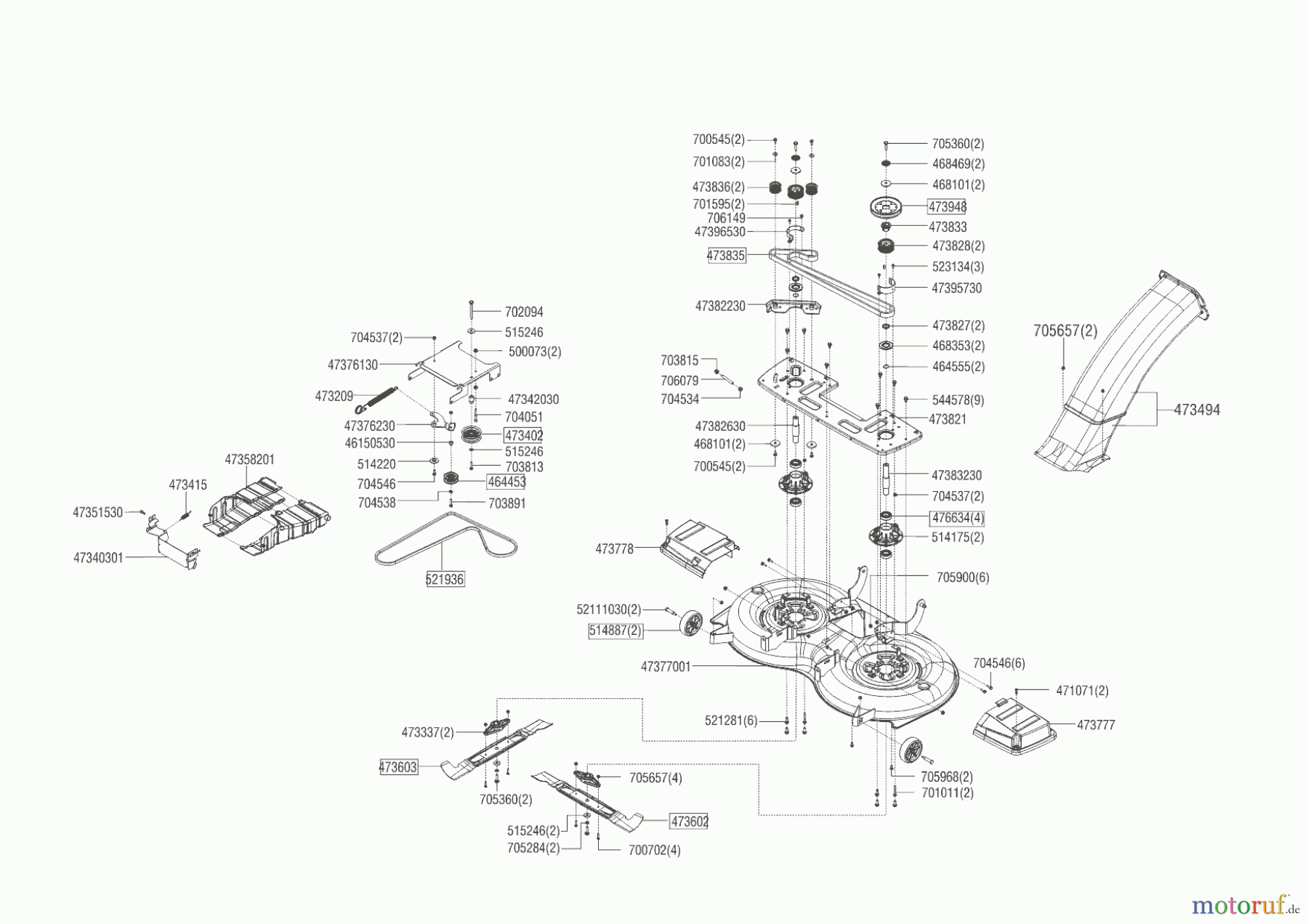 Brill Gartentechnik Rasentraktor Crossover T 125/23 H ab 02/2019 Seite 6