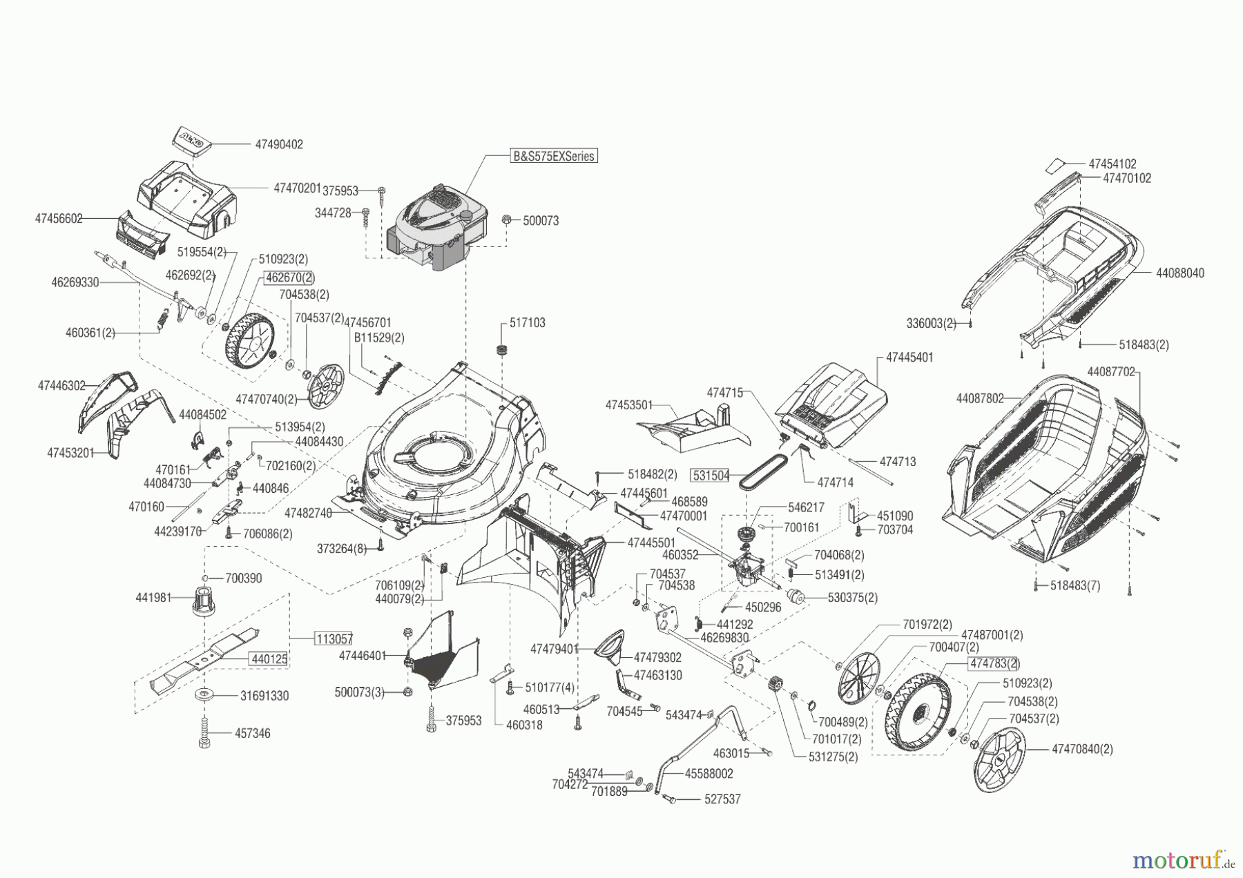 AL-KO Gartentechnik Benzinrasenmäher 477 SP Highline 02/2019 - 02/2020 Seite 1