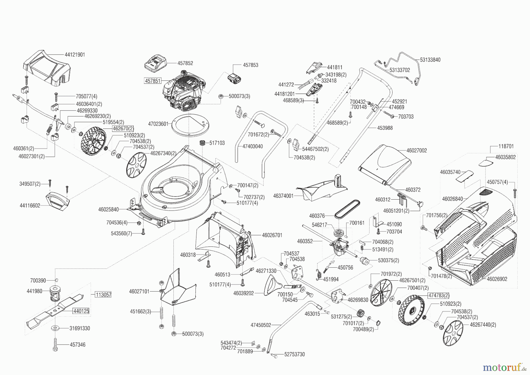AL-KO Gartentechnik Benzinrasenmäher 4.69 SPI-A PLUS CLASSIC ab 02/2019 Seite 1
