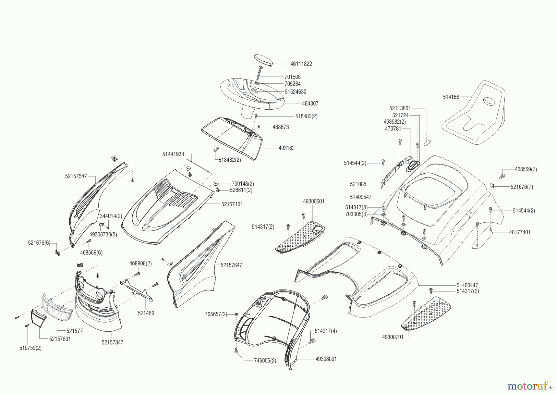 Brill Gartentechnik Rasentraktor T103-15 H CROSSOVER ab 02/2019 Seite 1