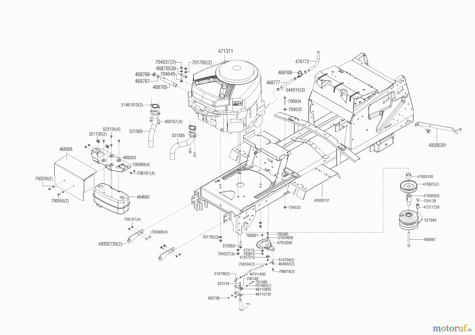  Brill Gartentechnik Rasentraktor T103-16 H CROSSOVER  02/2019 - 03/2020 Seite 2