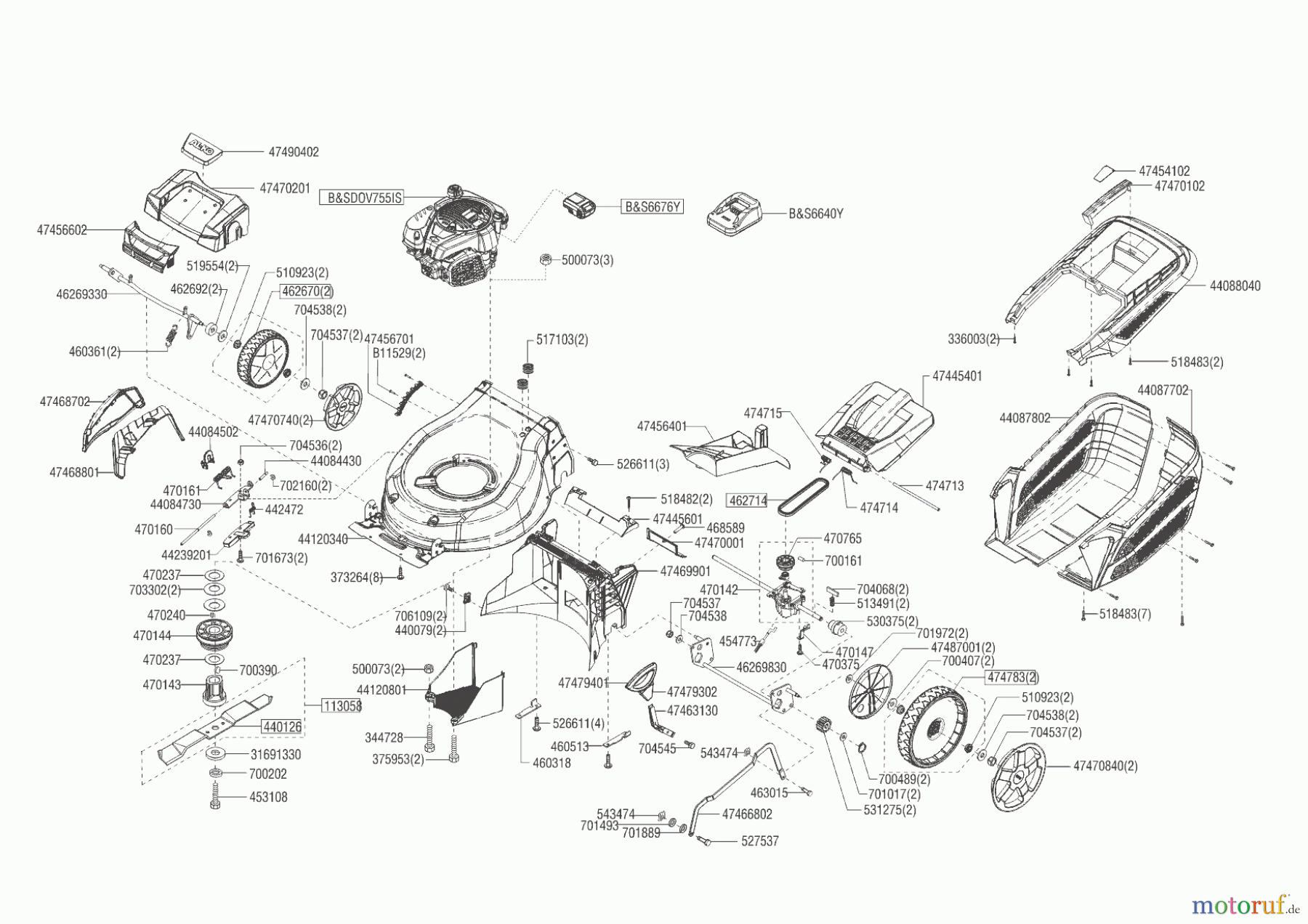 AL-KO Gartentechnik Benzinrasenmäher HB 510 BAV-I ab 03/2019 Seite 1