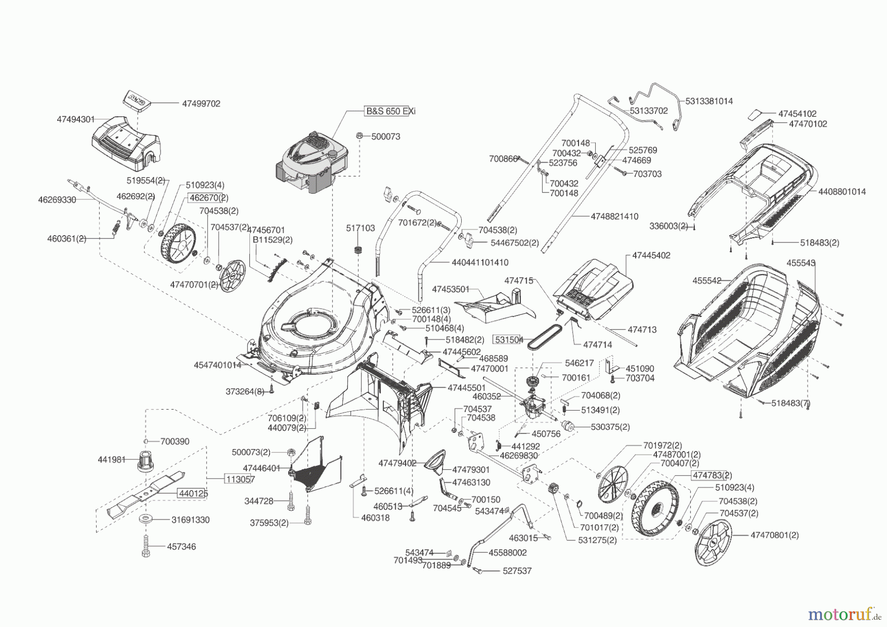 AL-KO Gartentechnik Benzinrasenmäher 46.6 SP-B PLUS HIGHLINE 03/2019 - 09/2019 Seite 1