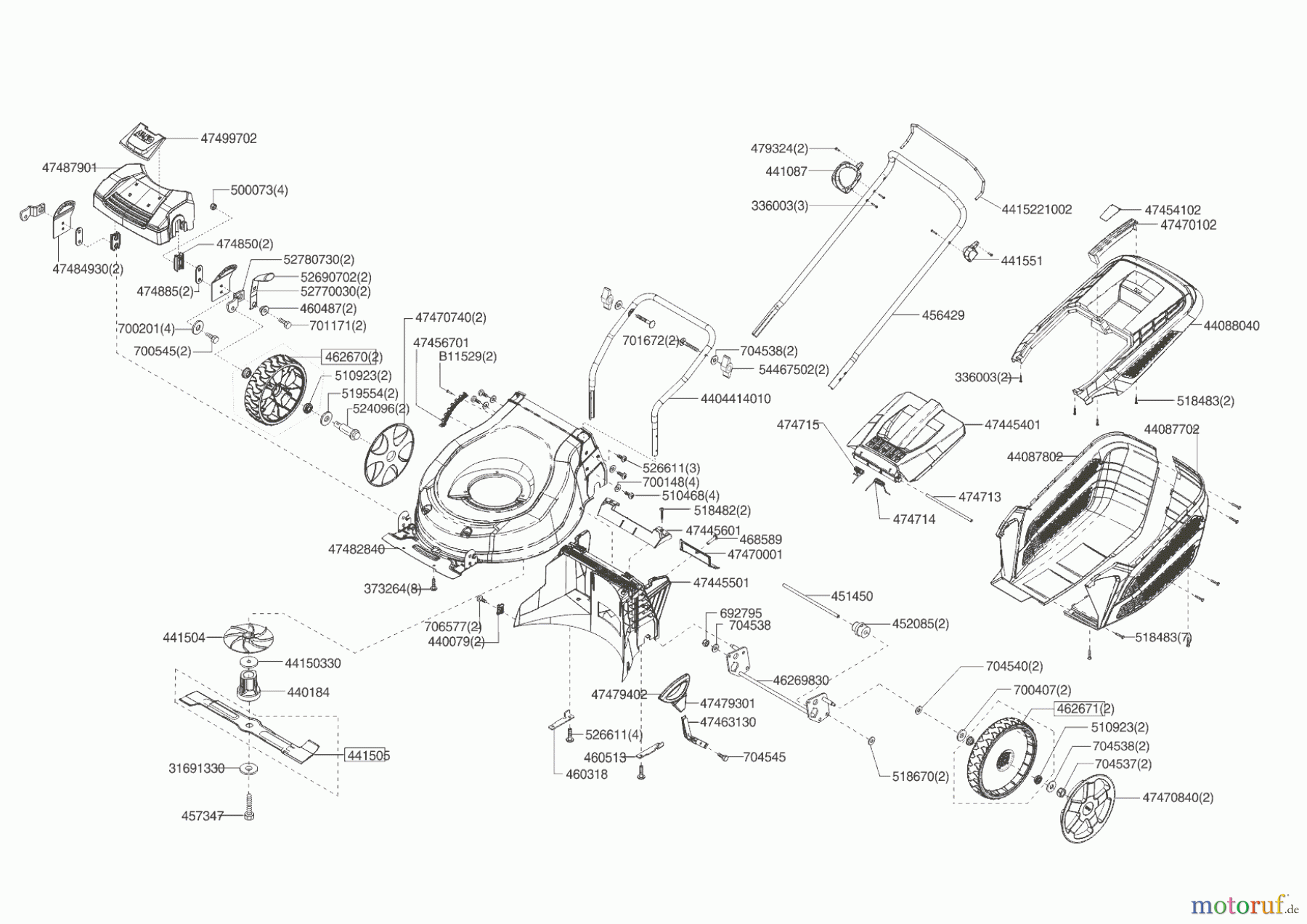  AL-KO Gartentechnik Akkurasenmäher 46.5 LI MOWEO  03/2019 - 07/2019 Seite 1