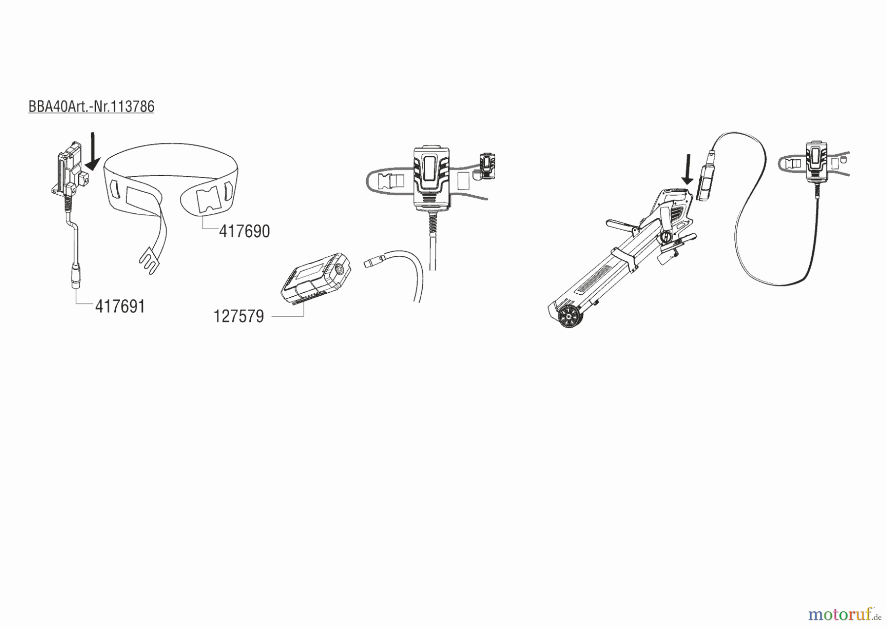 AL-KO Gartentechnik Zubehör Gartentechnik Akku - Gürtel mit Adapter BBA 40 10/2019 Seite 1