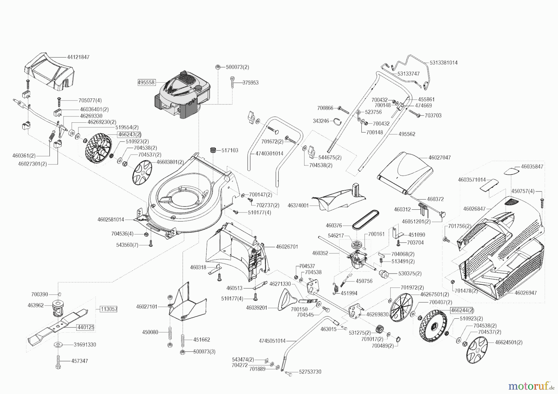  AL-KO Gartentechnik Benzinrasenmäher 46 SP-A  10/2021 Seite 1