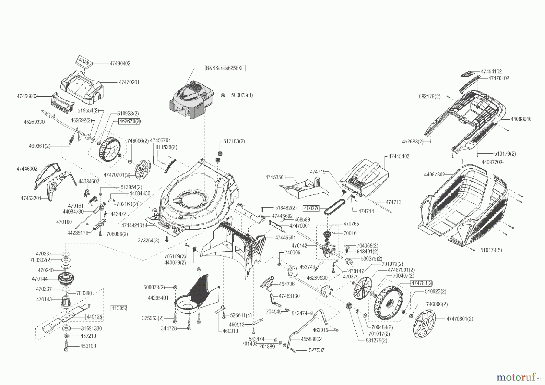 AL-KO Gartentechnik Benzinrasenmäher RASENMÄHER 473 VS-B PREMIUM 01/2023 Seite 1