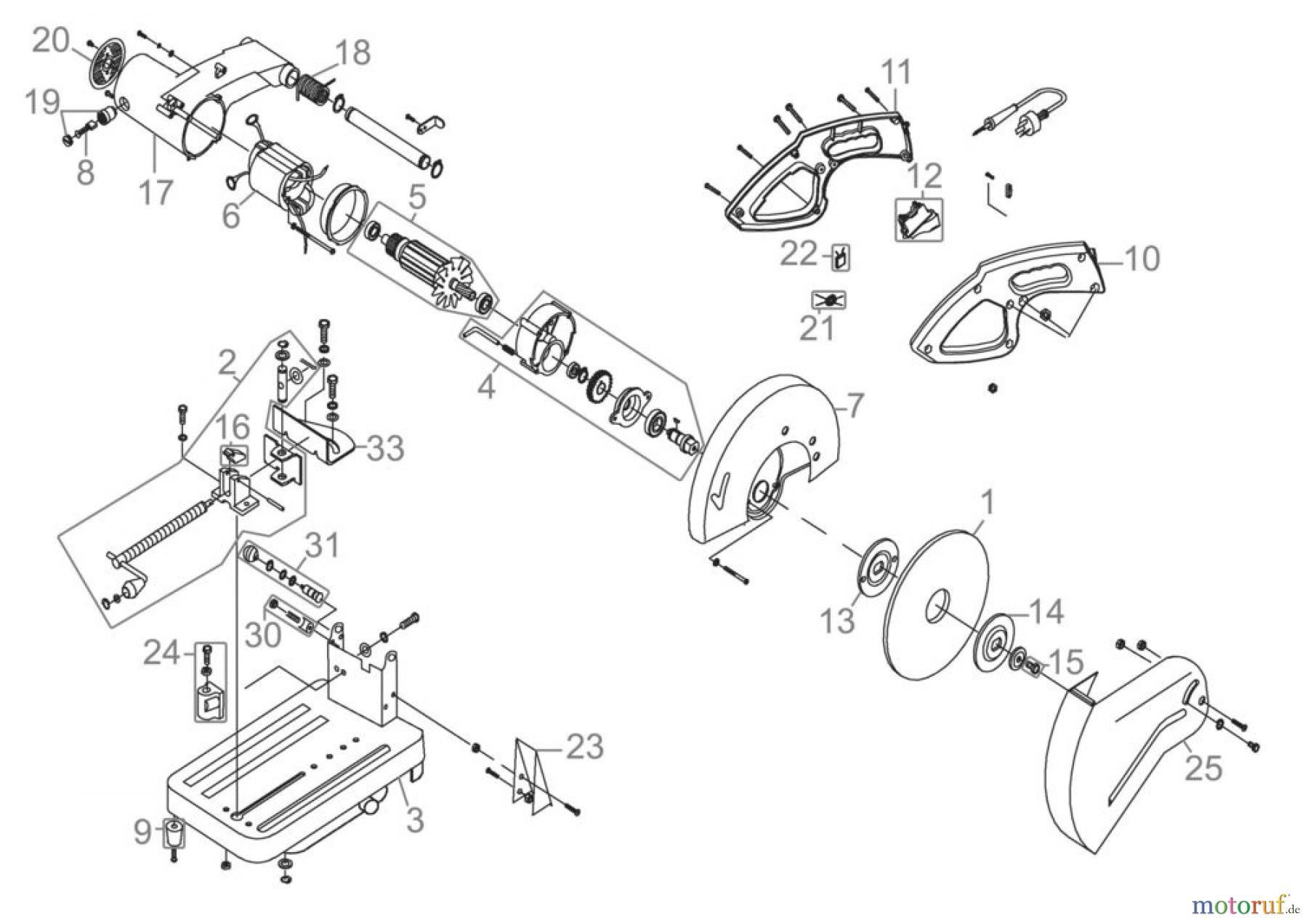 Güde Metallbearbeitung Metallsägen Metalltrennsägen METALLTRENNSÄGE GMT 355 - 40534 FSL40534-05 Seite 1