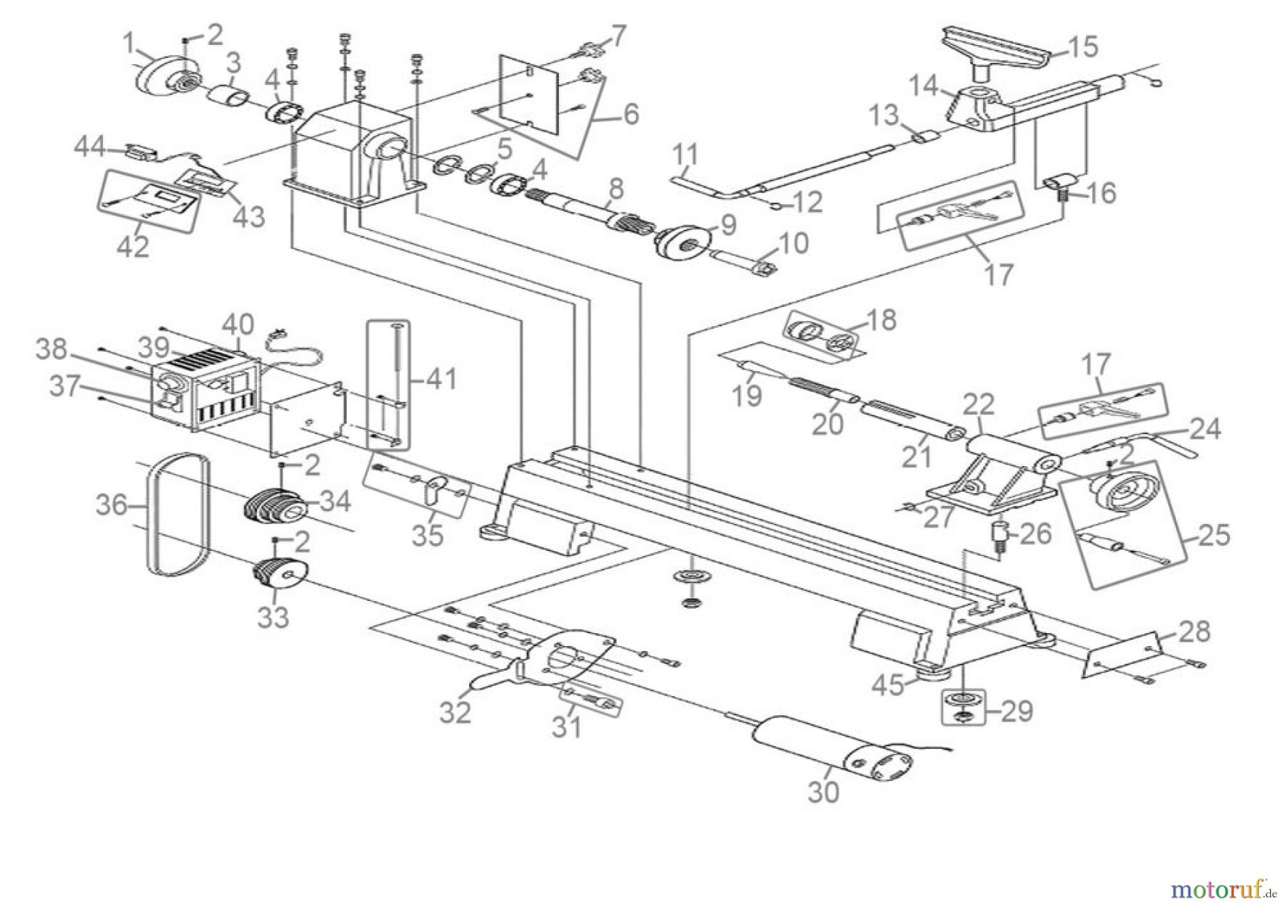 Güde Holzbearbeitung Drechselmaschinen DRECHSELMASCHINE GDM 450 VD - 11432 FSL11432-02 Seite 1