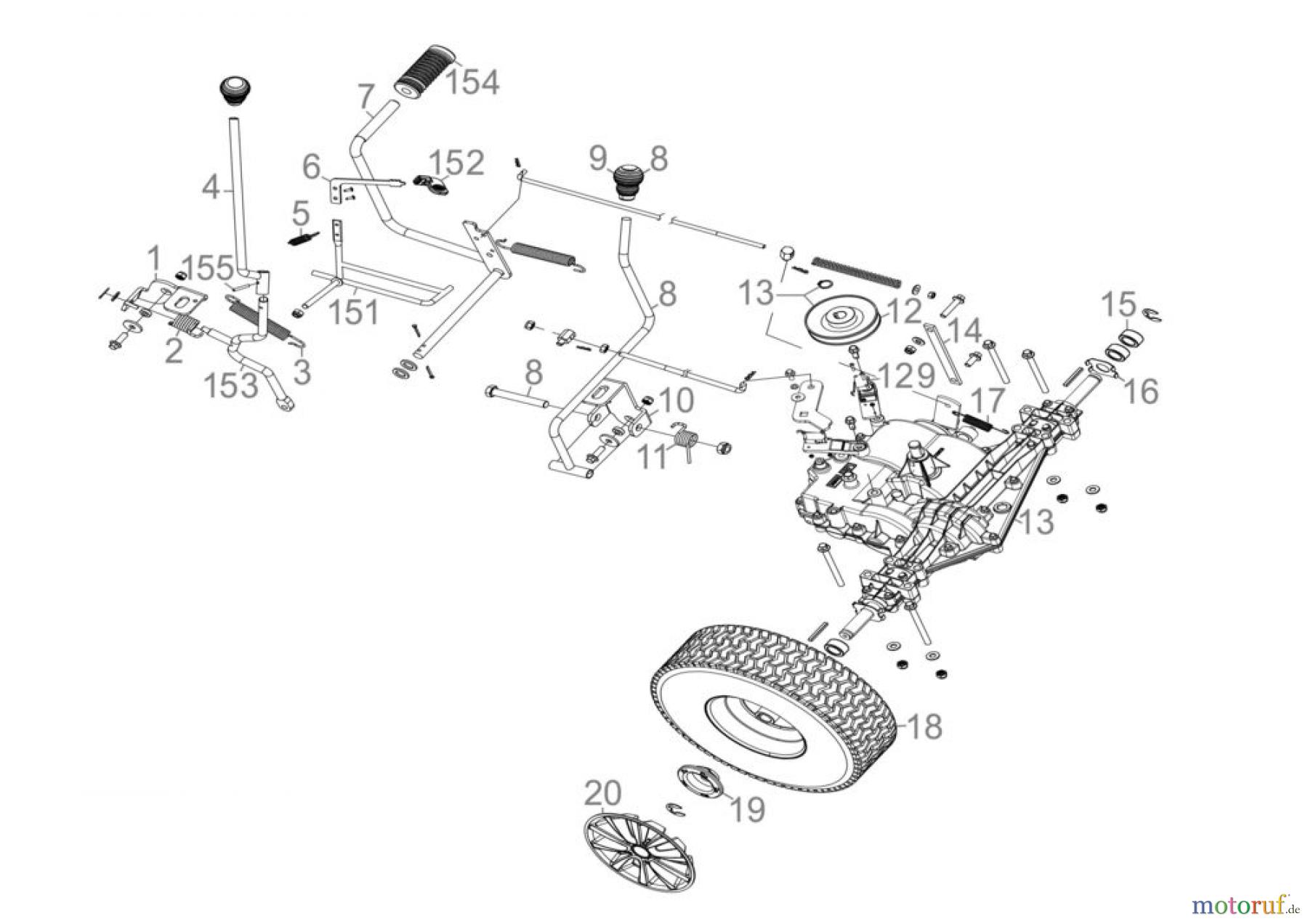 Güde Gartentechnik Rasenmäher Benzin-Rasenmäher Schnittbreite ab 50 cm Aufsitzrasenmäher GAR 601 - 95451 FSL95451-02 Seite 1