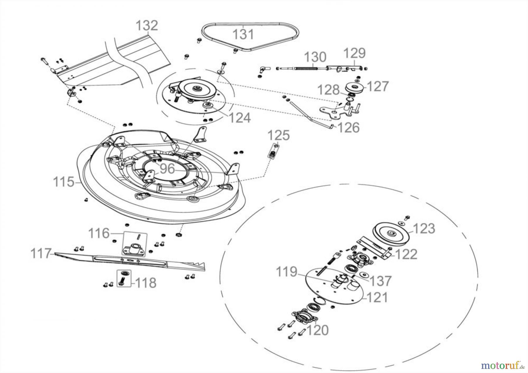 Güde Gartentechnik Rasenmäher Benzin-Rasenmäher Schnittbreite ab 50 cm Aufsitzrasenmäher GAR 601 - 95451 FSL95451-02 Seite 9
