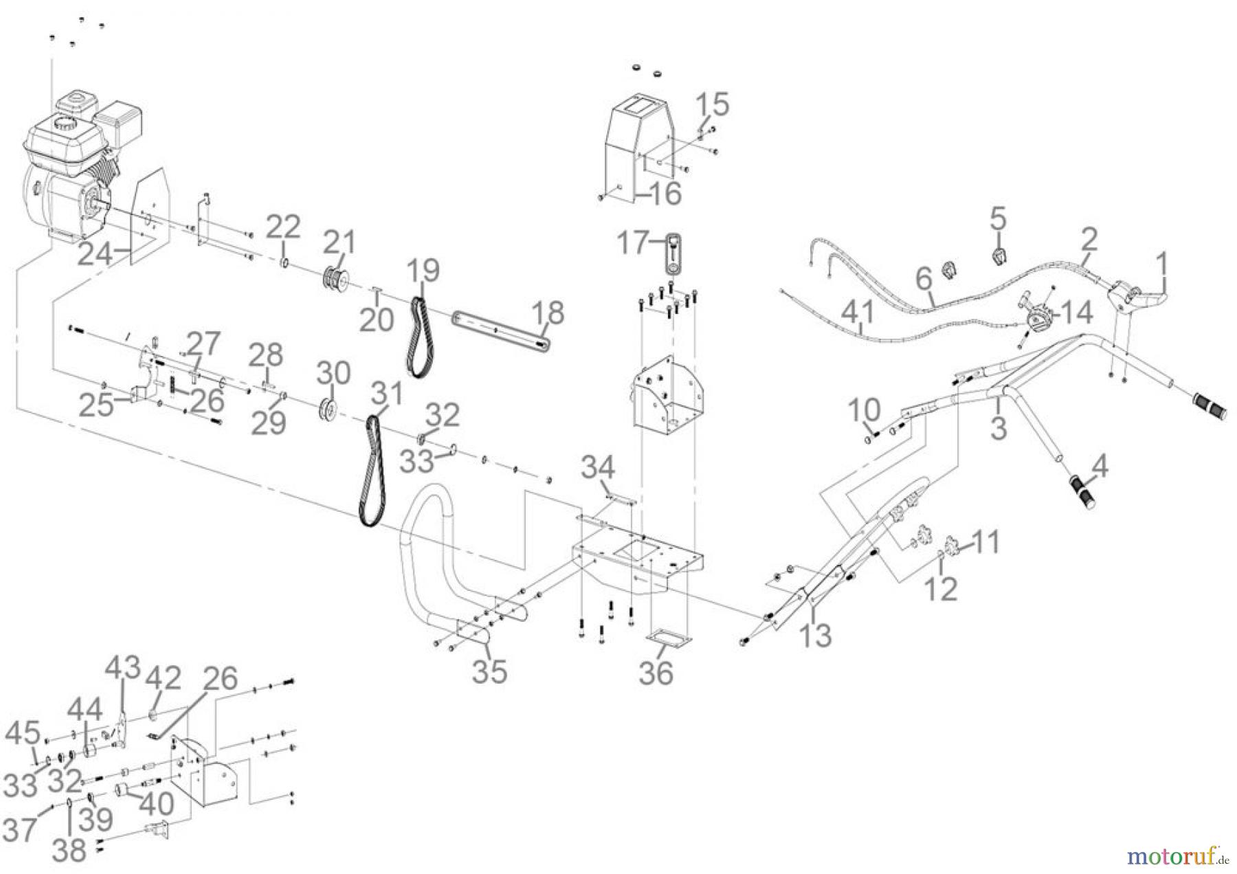 Güde Gartentechnik Gartenfräsen Benzin-Fräsen Gartenfräse GF 420-4.1 Art.Nr.: 95457 FSL95457-01 Seite 1
