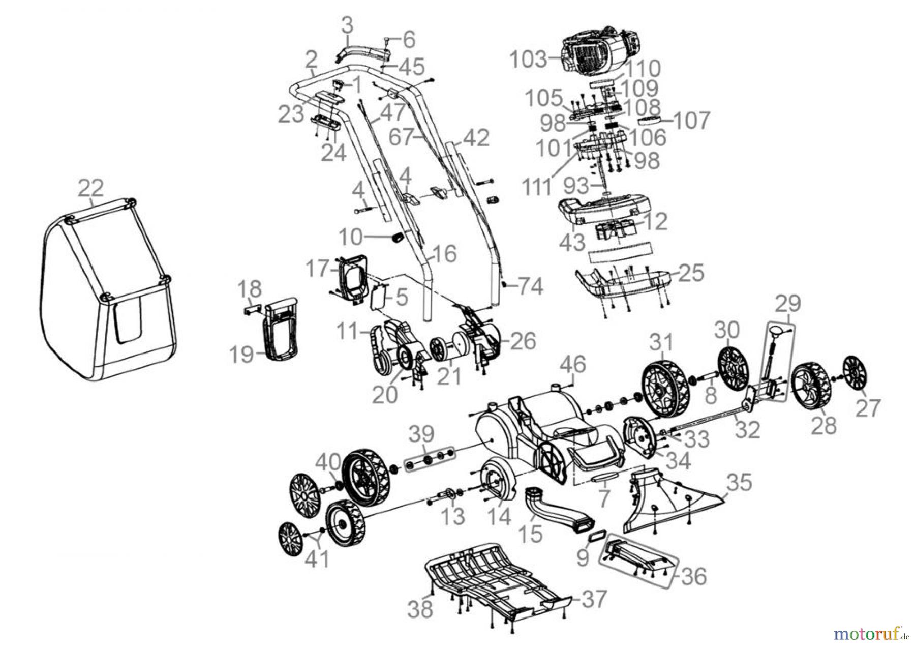 Güde Gartentechnik Laub-Sauger & Bläser Benzin Laubsauger GFLS 1000 4T 3in1 Art.Nr.: 94395 FSL94395-01 Seite 1
