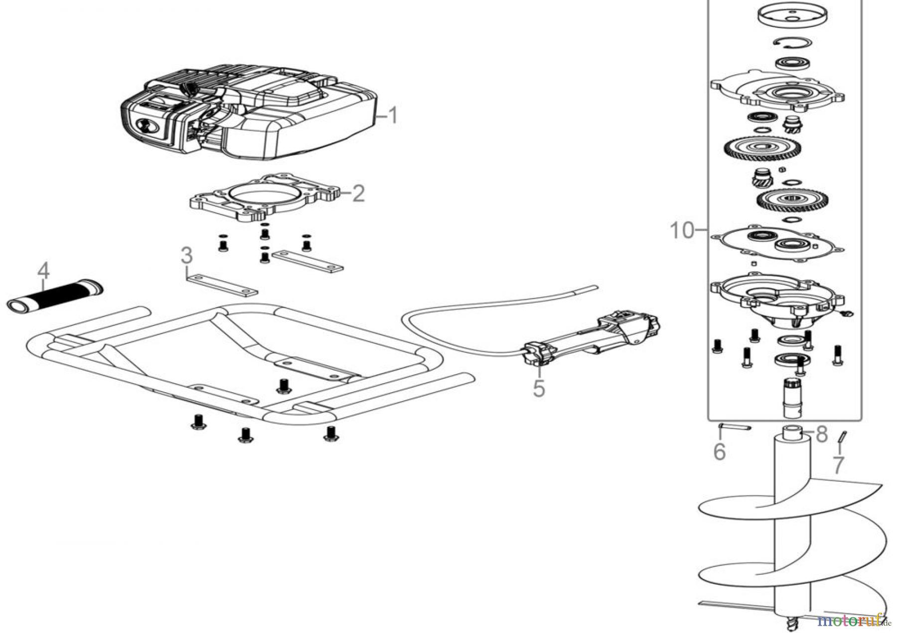 Güde Gartentechnik Erdbohrer Motor Erdbohrer GE 1450.1 Art.Nr.: 95467 FSL95467-01 Seite 1