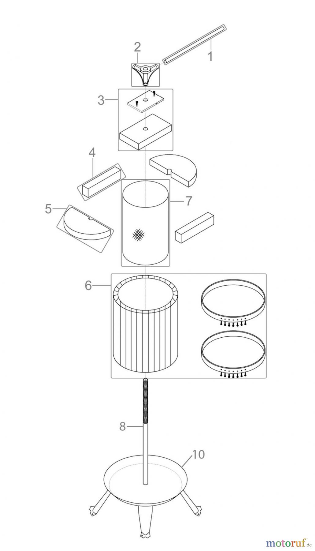 Güde Gartentechnik Obstverarbeitung Pressen OBSTPRESSE OP 6 - 30001 FSL30001-03 Seite 1