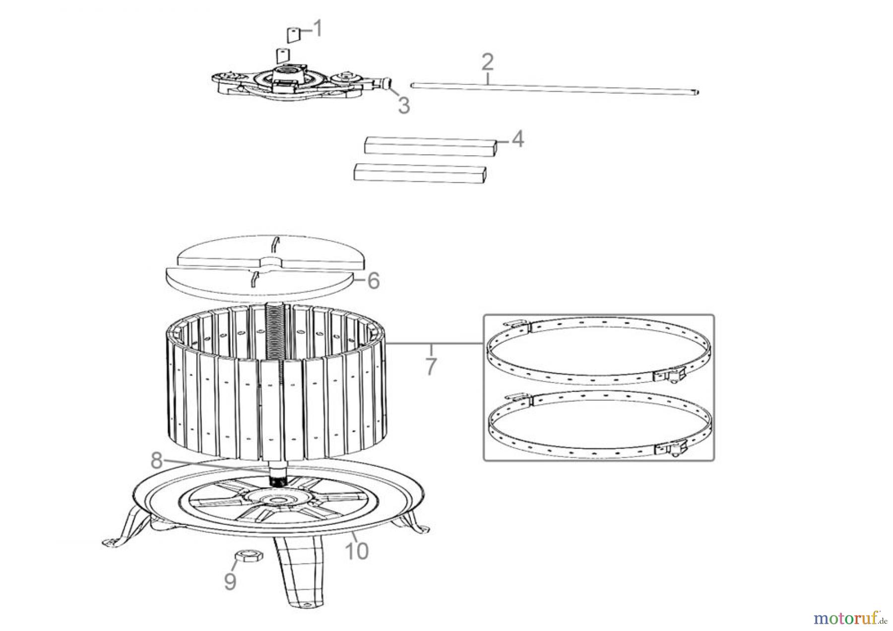 Güde Gartentechnik Obstverarbeitung Pressen Obstpresse OP 47 Art.Nr.: 30020 FSL30020-01 Seite 1