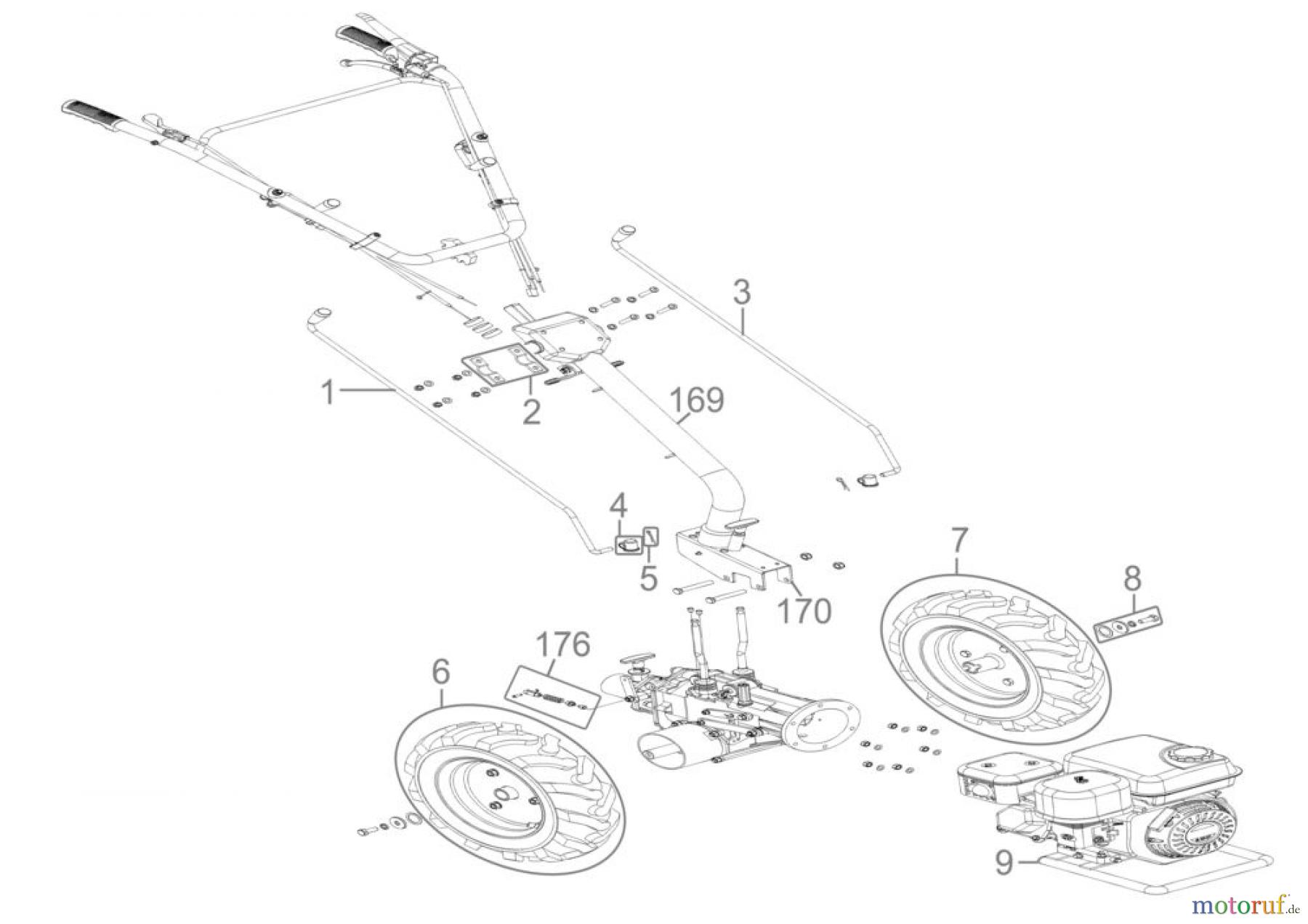 Güde Gartentechnik Kombigeräte Benzin Antriebseinheit MOTOREINACHSER GME 6,5 PS - 95180 FSL95180-02 Seite 1