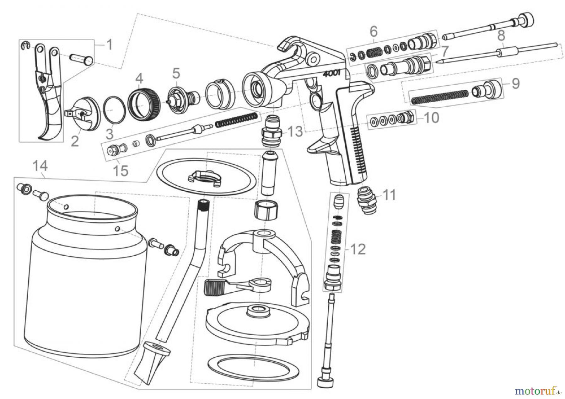 Güde Drucklufttechnik Druckluft Zubehör Farbspritzpistole Farbspritzpistole PROFI-S Art.Nr.: 40140 FSL40140-03 Seite 1