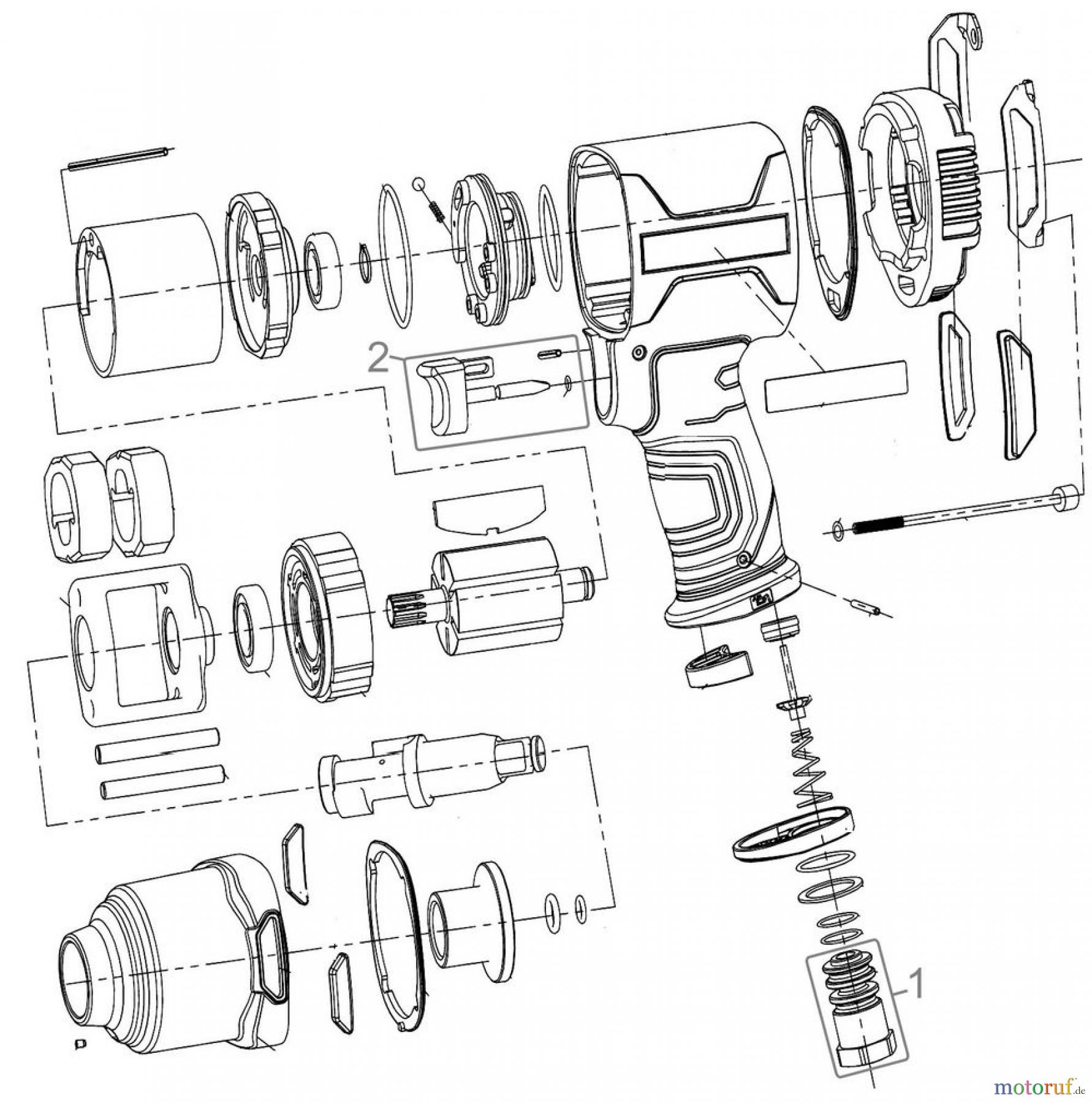 Güde Drucklufttechnik Druckluftwerkzeuge Schlagschrauber DL-Schlagschrauber Twin Hammer 1/2 Art.Nr.: 40122 FSL40122-01 Seite 1